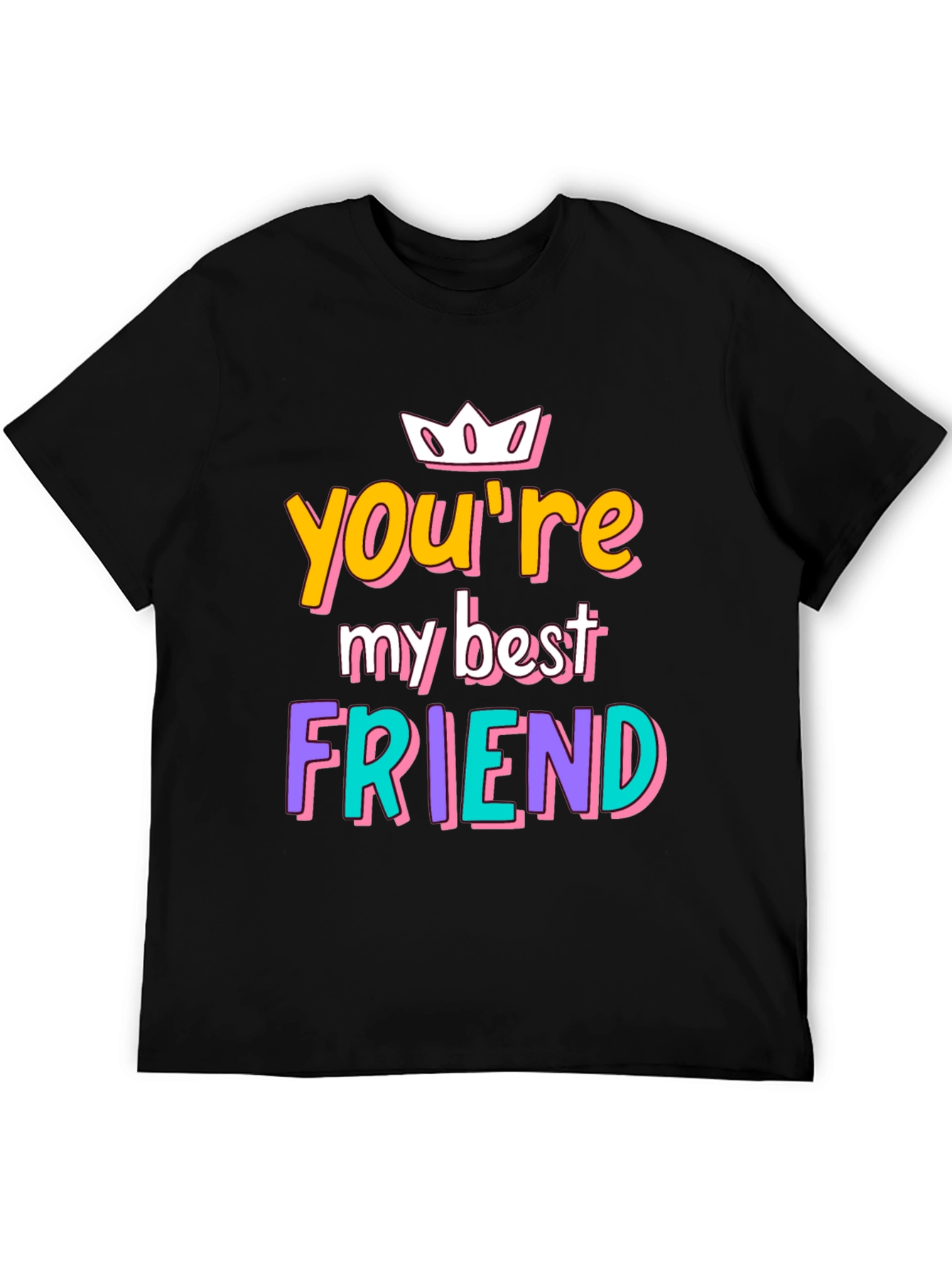 Black You're My Best Friend Graphic Tee view 5
