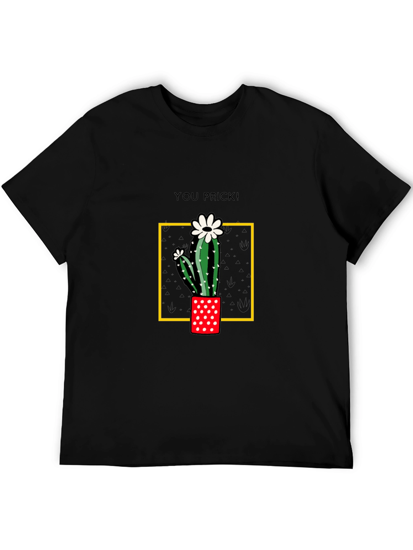 Black Cactus You Prick! Graphic T-Shirt view 5