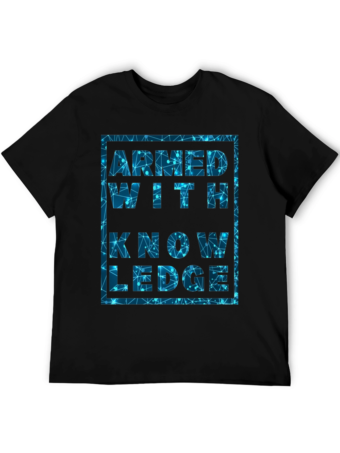 Black Armed With Knowledge Graphic T-Shirt view 5