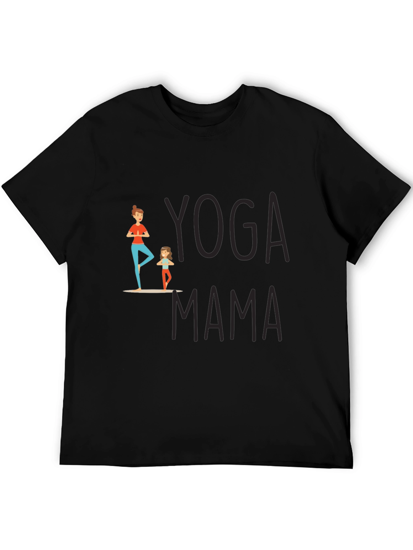 Black Yoga Mama Graphic T-Shirt - Black view 5