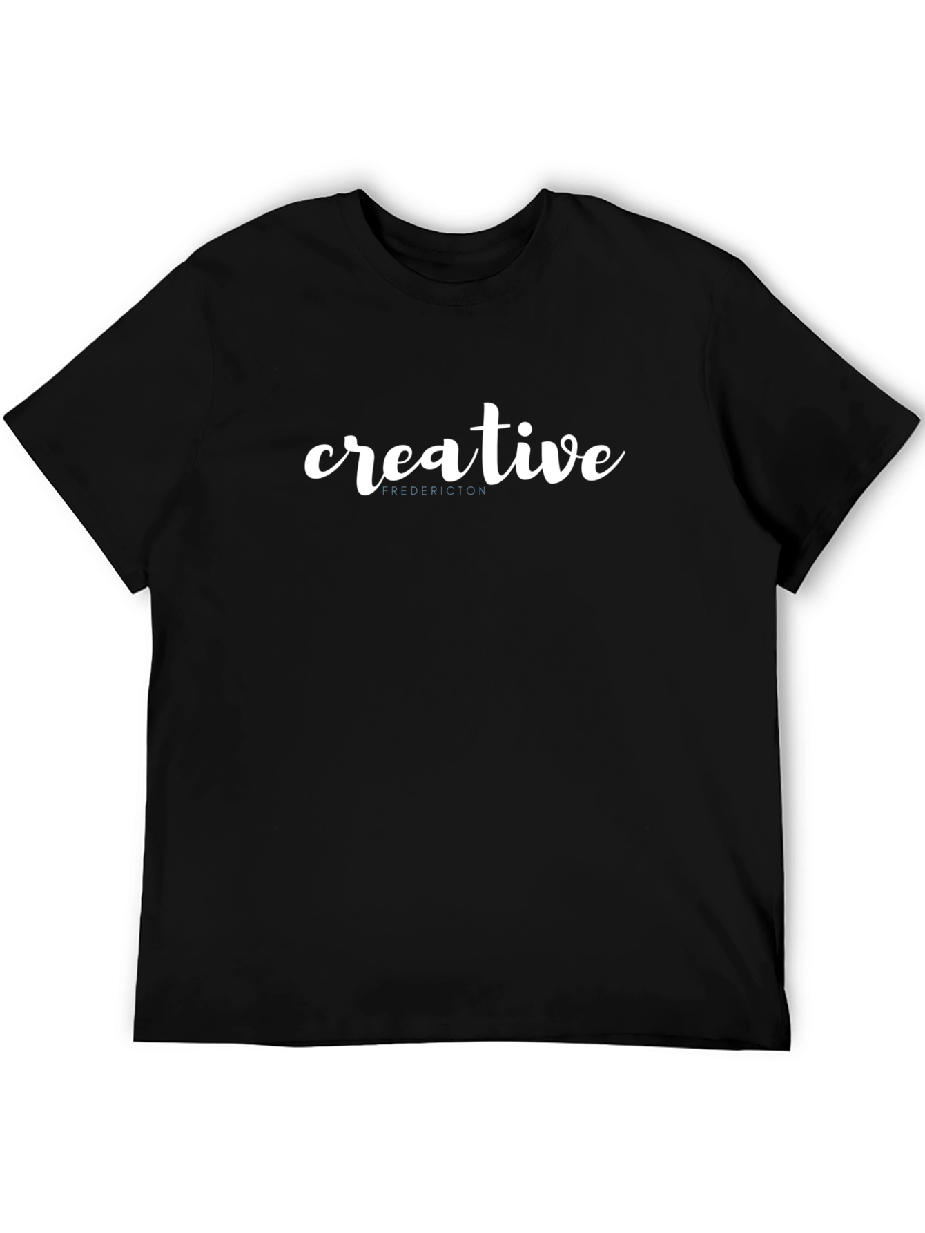 Black Creative T-Shirt - Black Cotton Blend view 5
