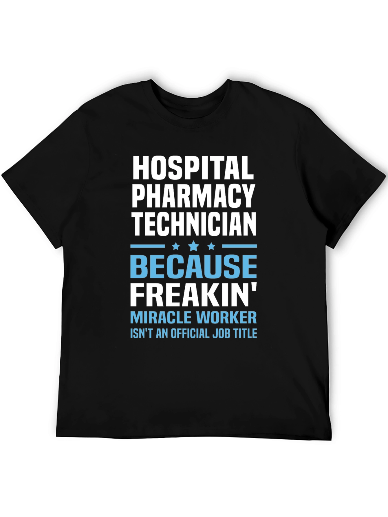 Black Hospital Pharmacy Technician T-Shirt view 5