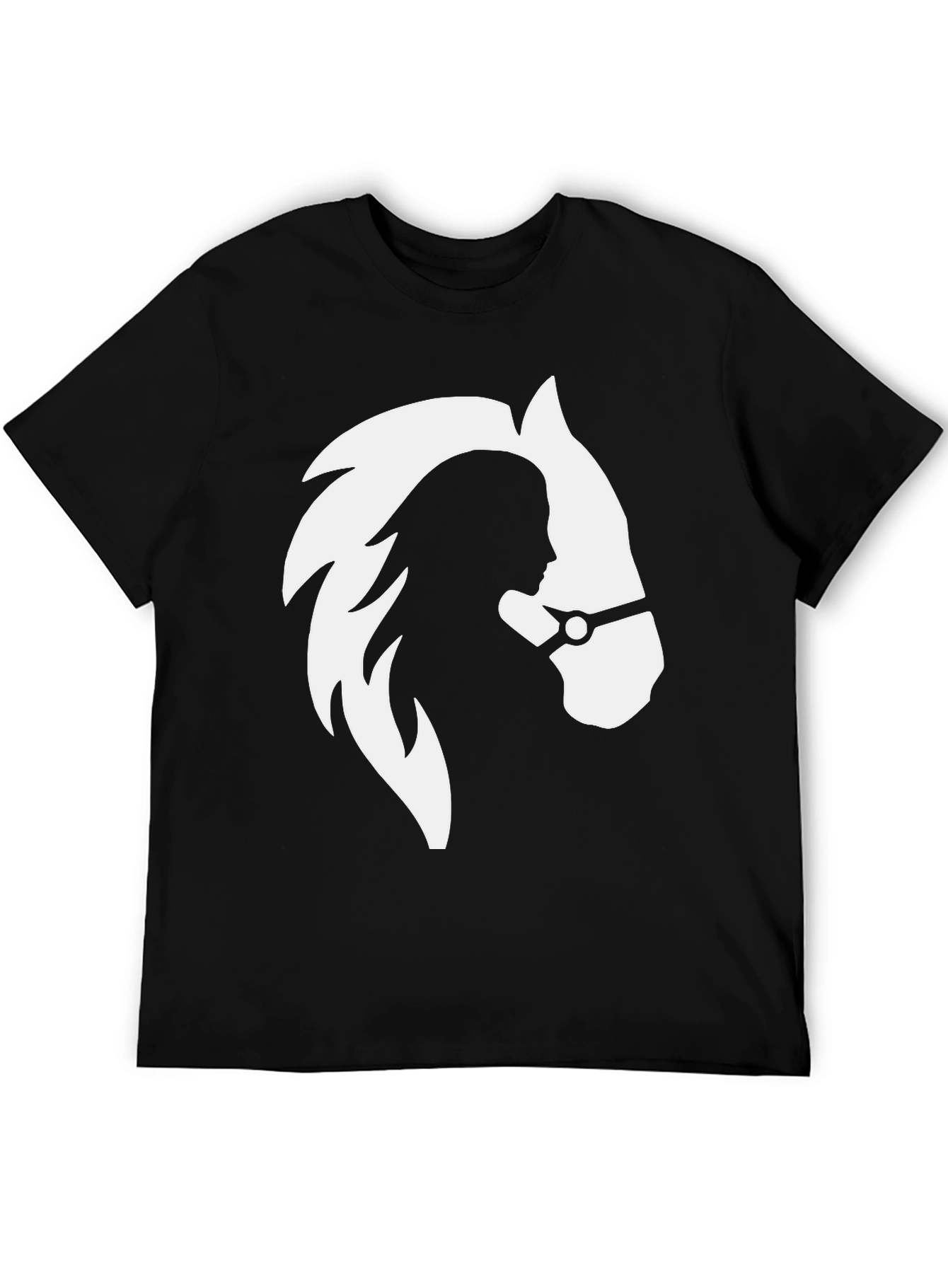 Black Equine Silhouette Graphic Tee - Stylish Unisex T-Shirt view 5