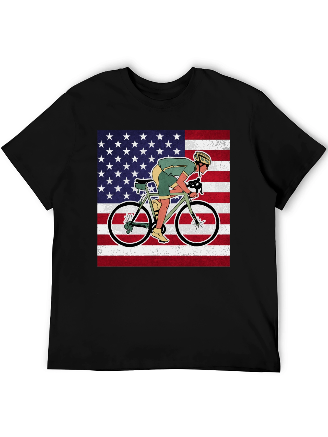 Cycling USA Flag Graphic T-Shirt - 5