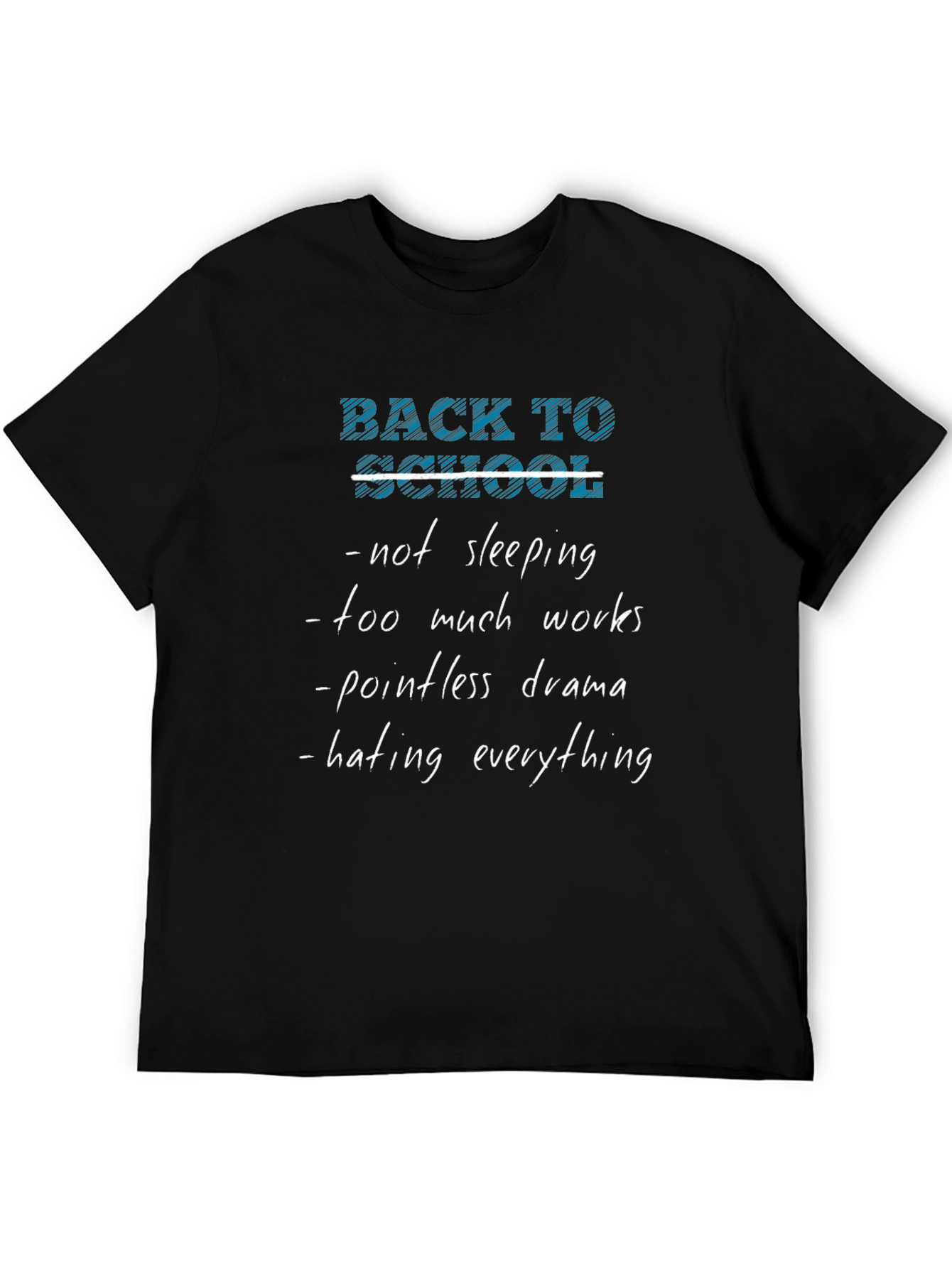 Black Back to School Funny T-Shirt view 5