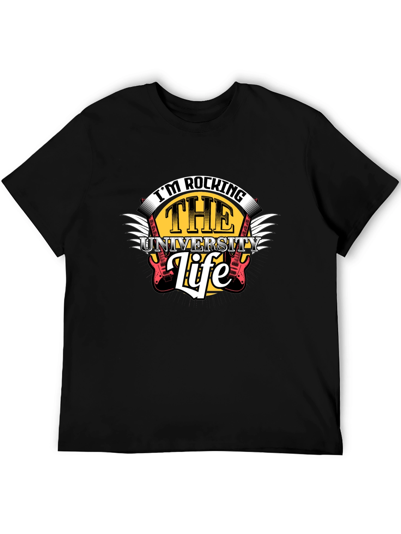 Black Rocking the University Life Graphic Tee view 5