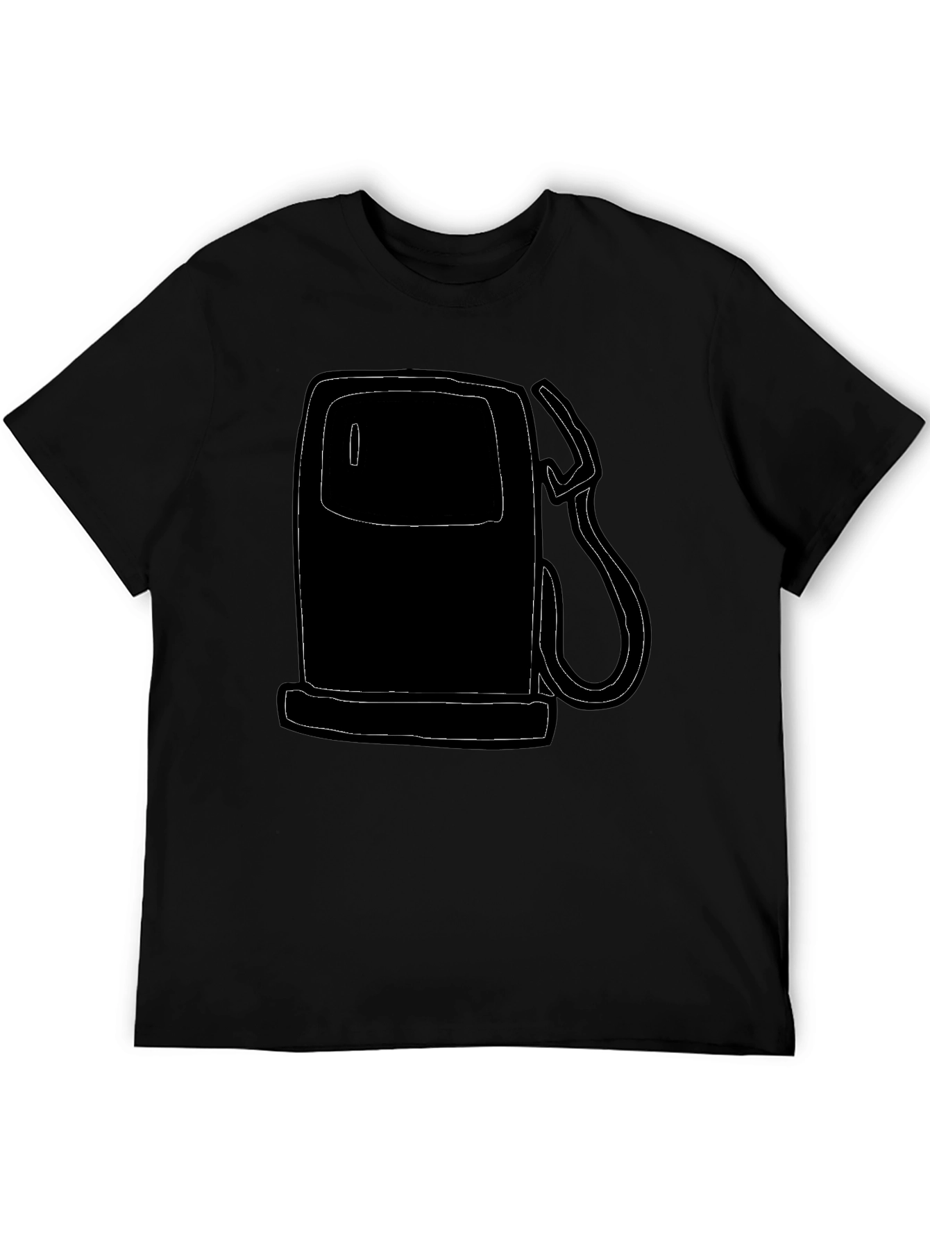Black Gas Pump Graphic Tee - Retro Style view 5