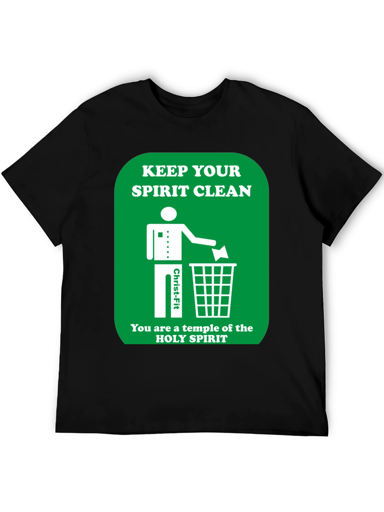 Black Keep Your Spirit Clean Graphic T-Shirt view 5