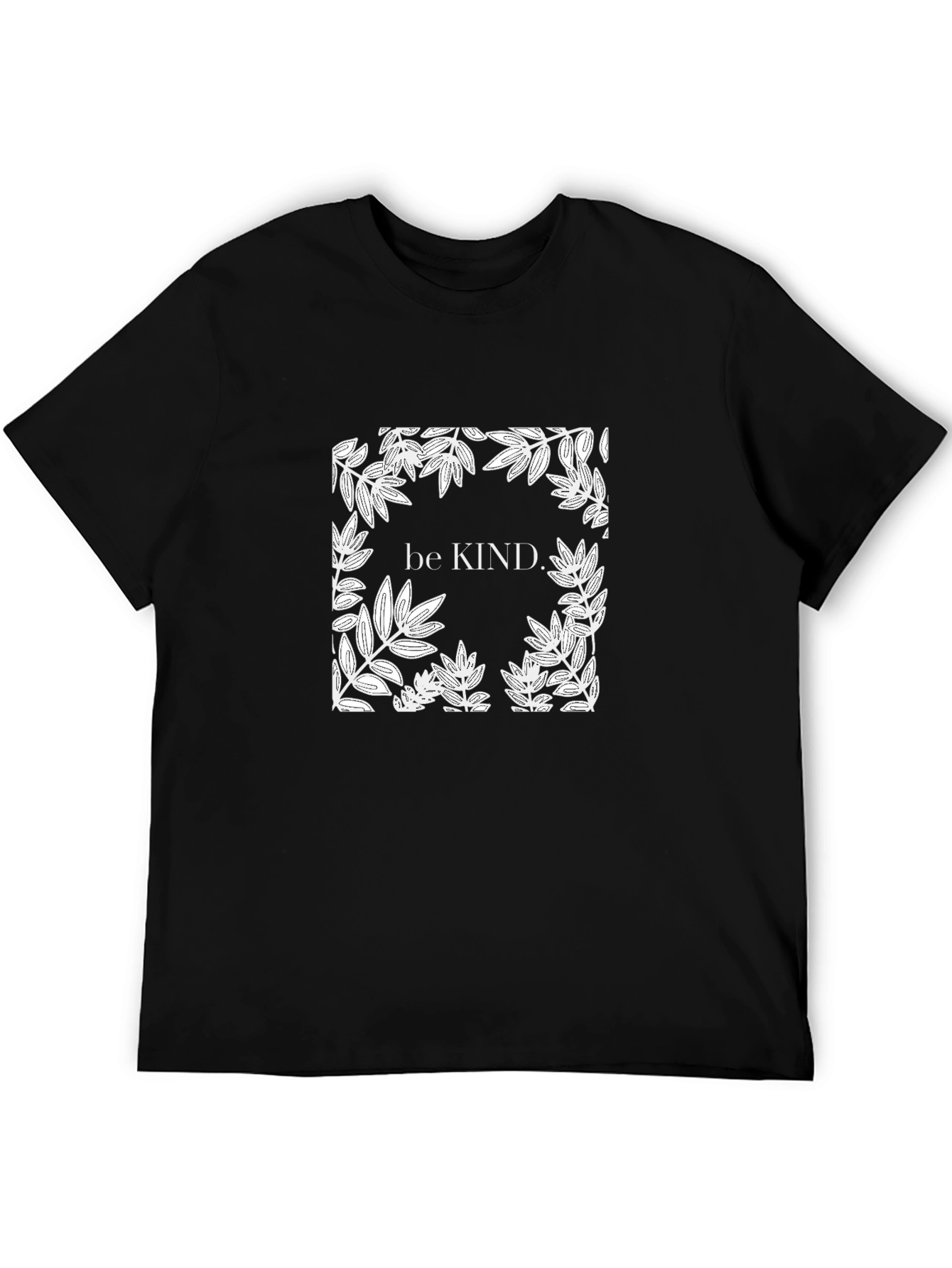 Black Be Kind Floral Graphic Tee - Black Cotton Comfort view 5