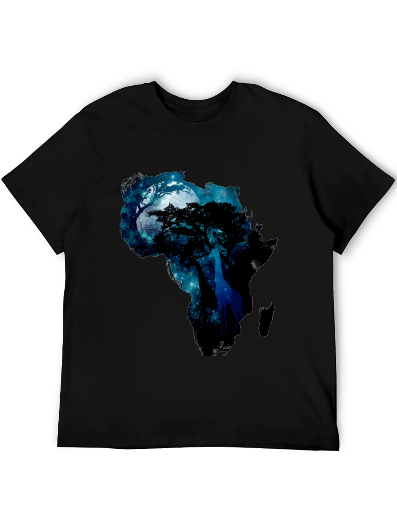 Black Africa Night Sky Graphic Tee - Mens view 5