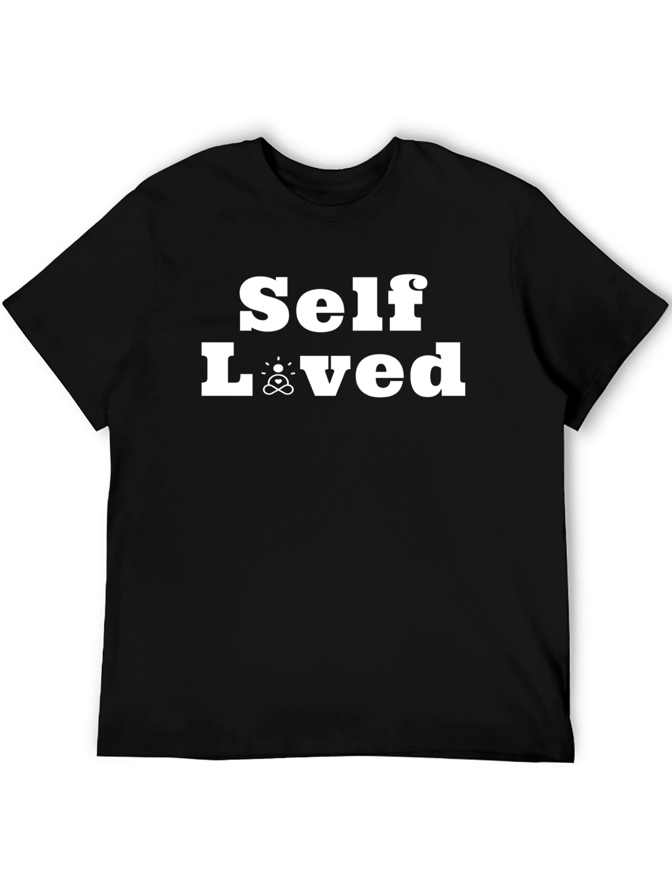 Black Self Loved Graphic Tee - Black Cotton Comfort view 5