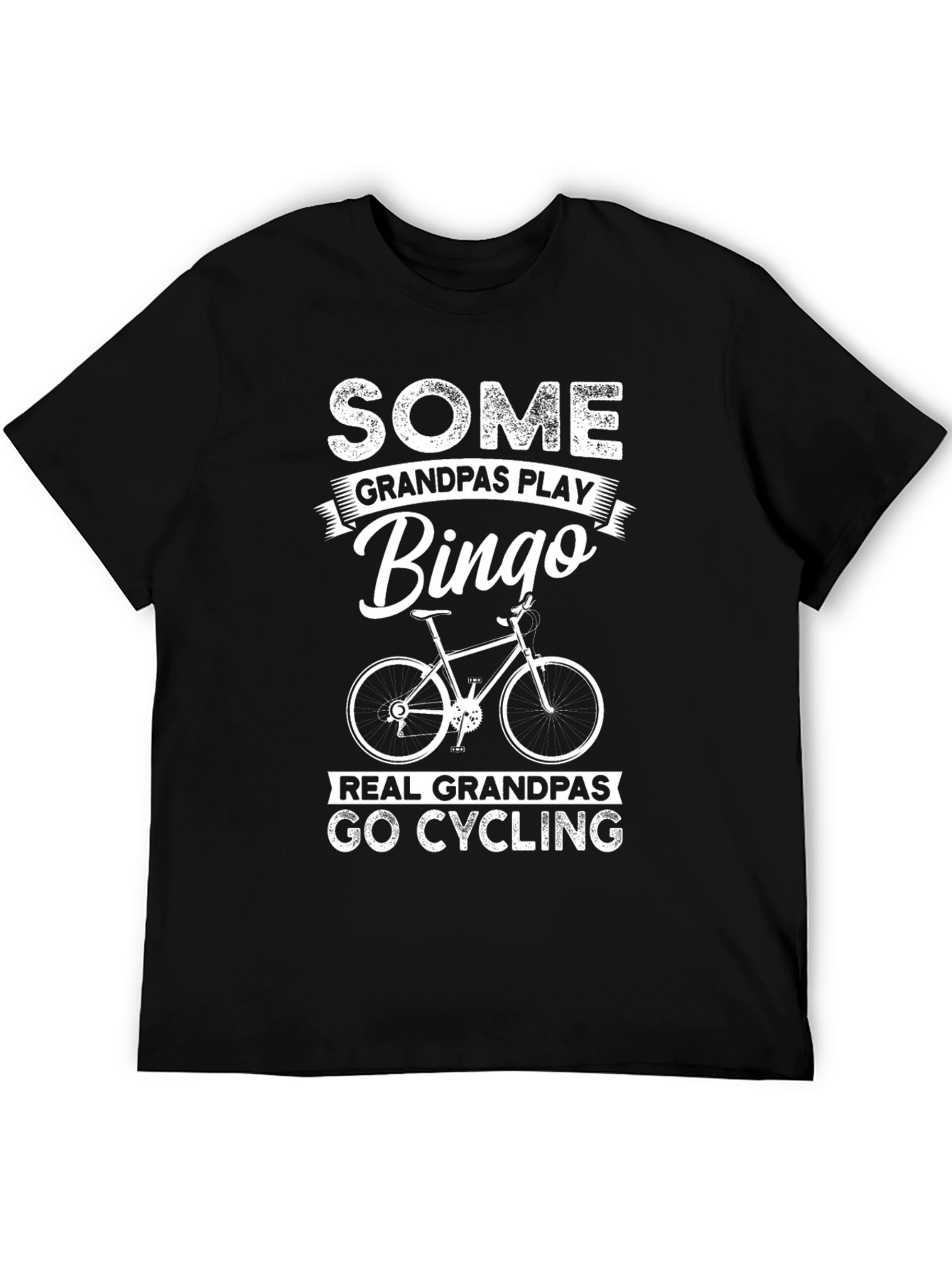 Black Grandpa Cycling T-Shirt view 5