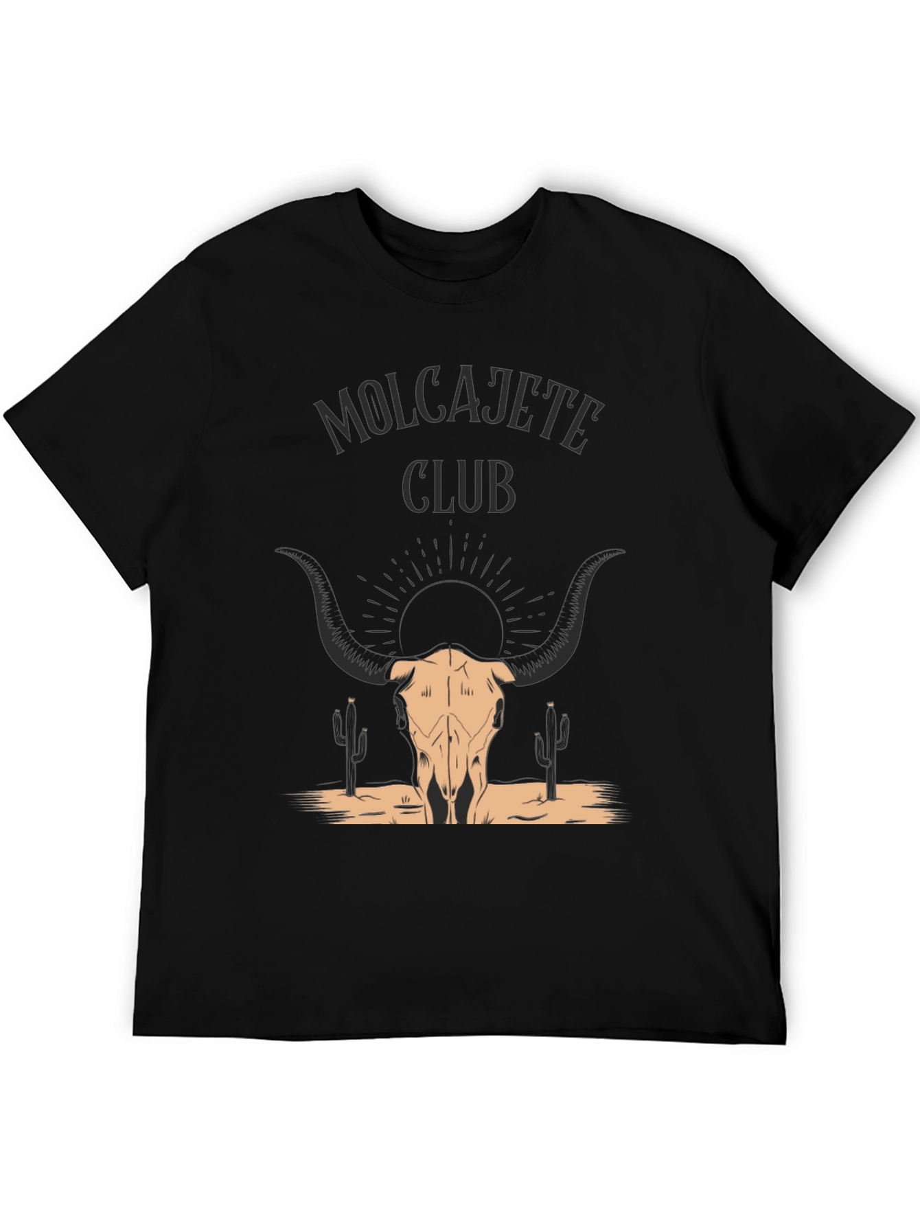 Black Molcajete Club Bull Skull Graphic Tee view 5