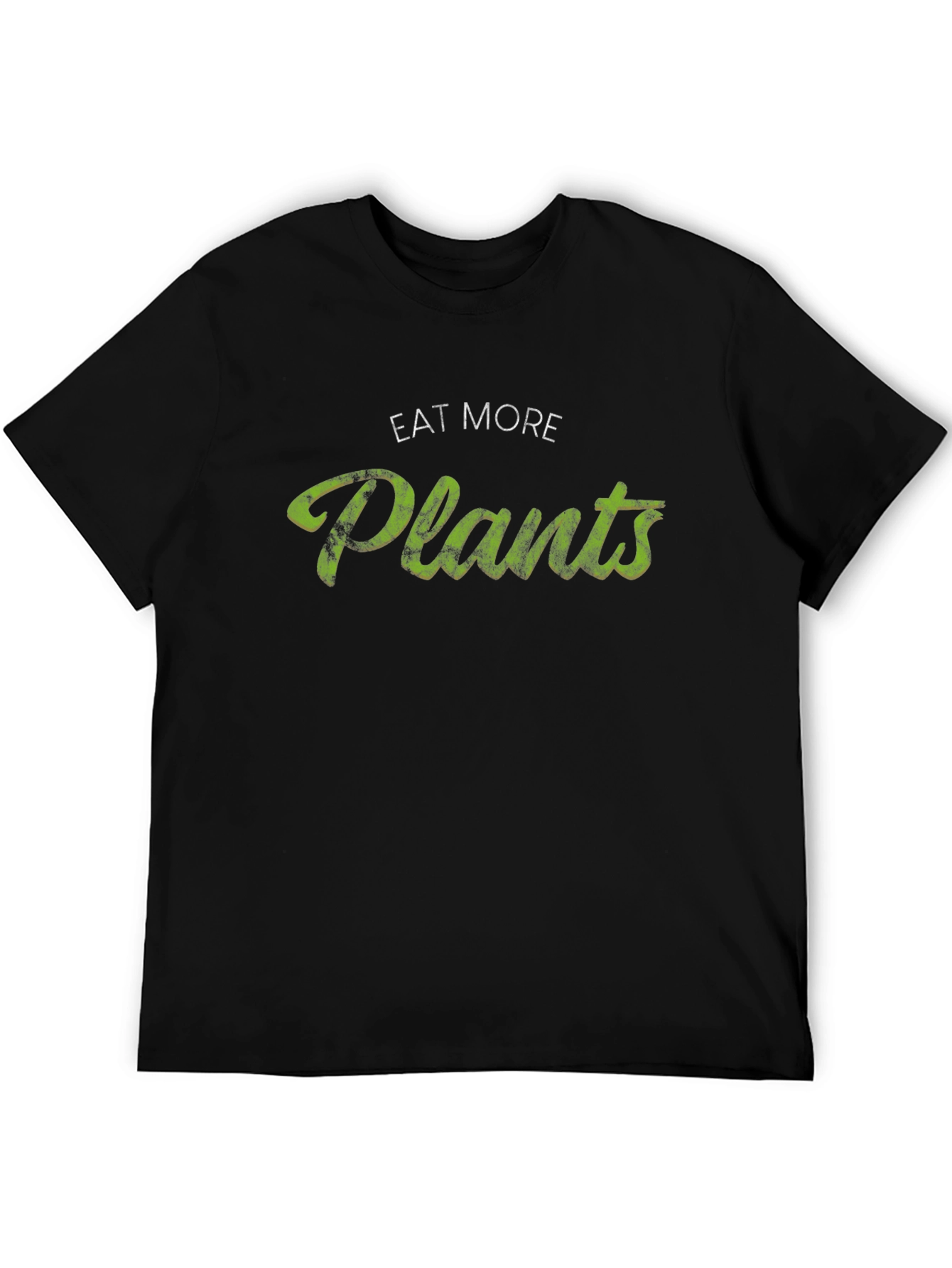 Black Eat More Plants Graphic T-Shirt - Unisex Style view 5