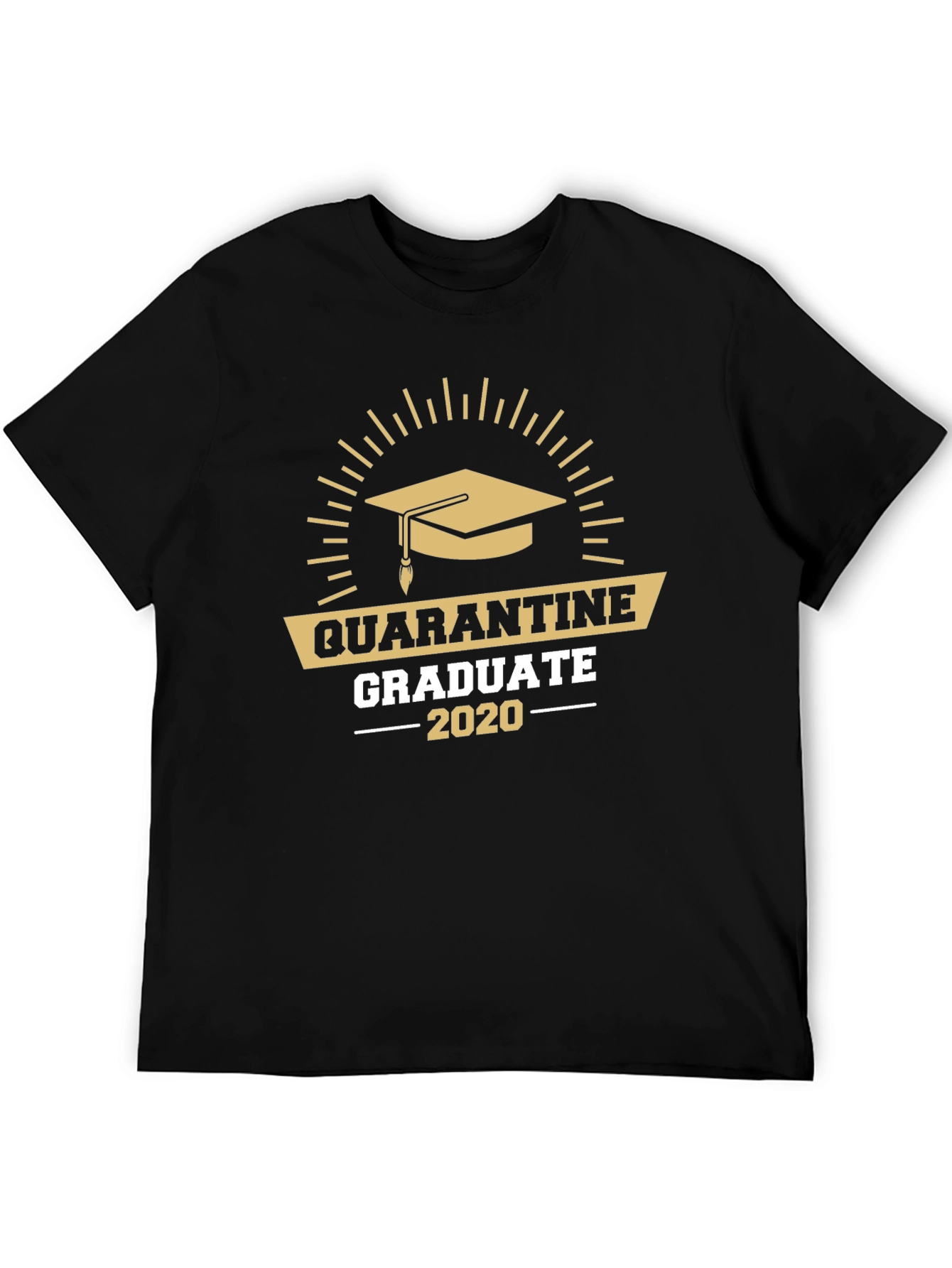 Black Quarantine Graduate 2020 T-Shirt view 5