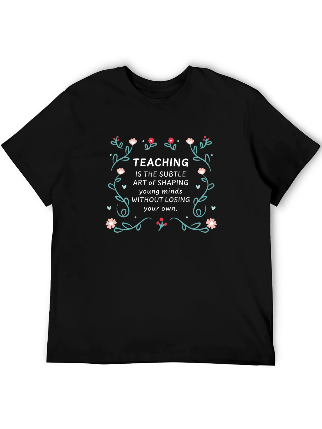 Black Teaching Subtle Art T-Shirt view 5