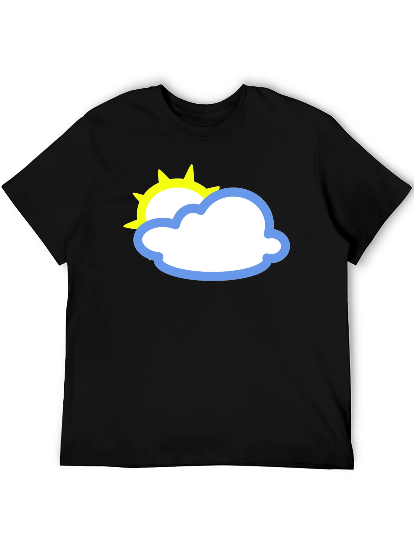 Black Black Tee with Sun and Cloud Graphic view 5