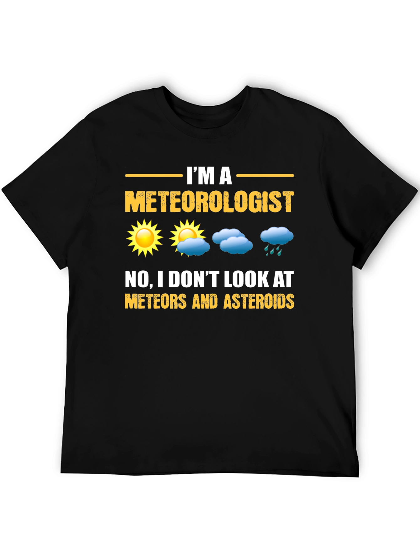 Black Meteorologist Funny Graphic T-Shirt view 5