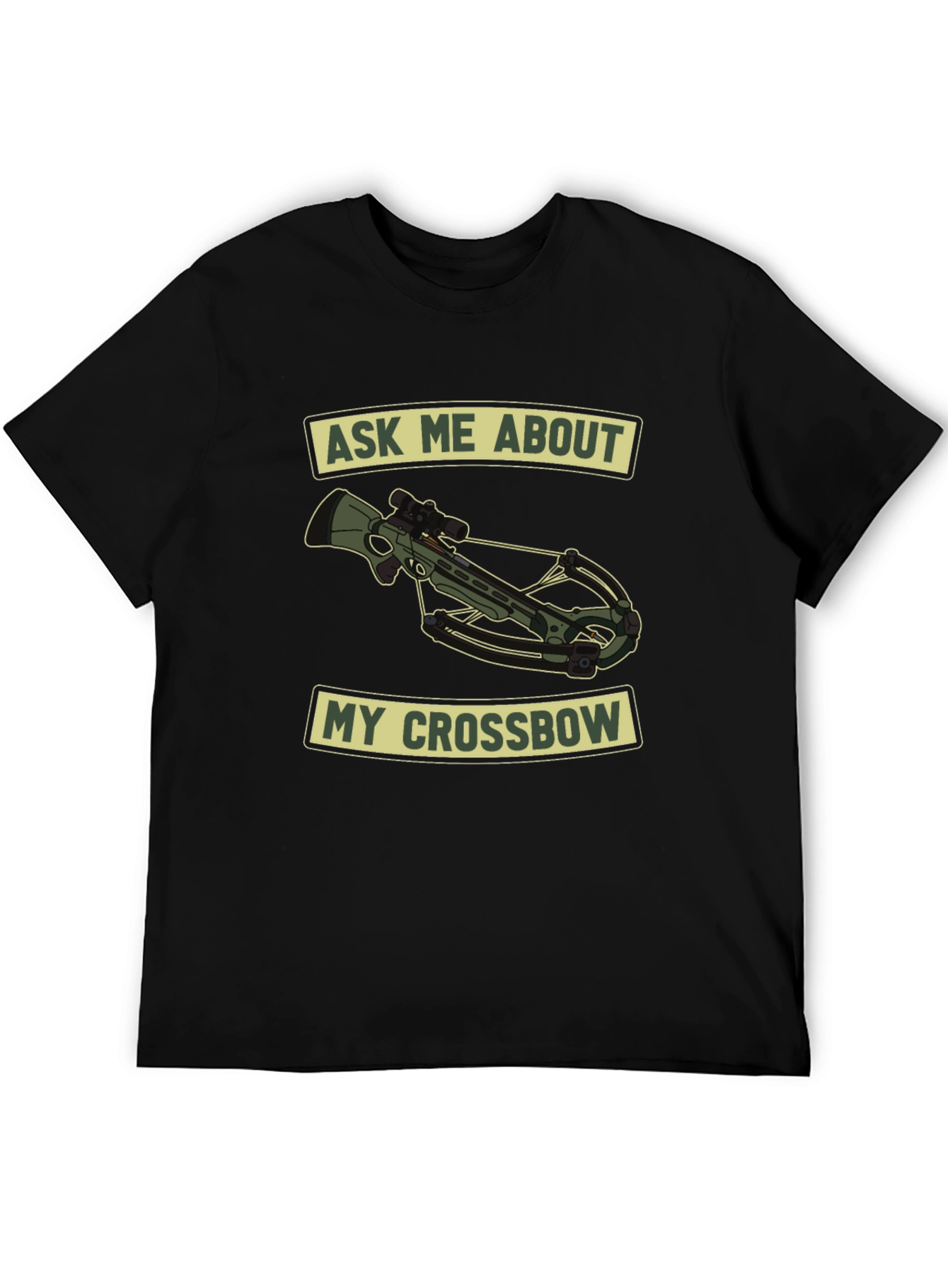 Black Ask Me About My Crossbow T-Shirt view 5