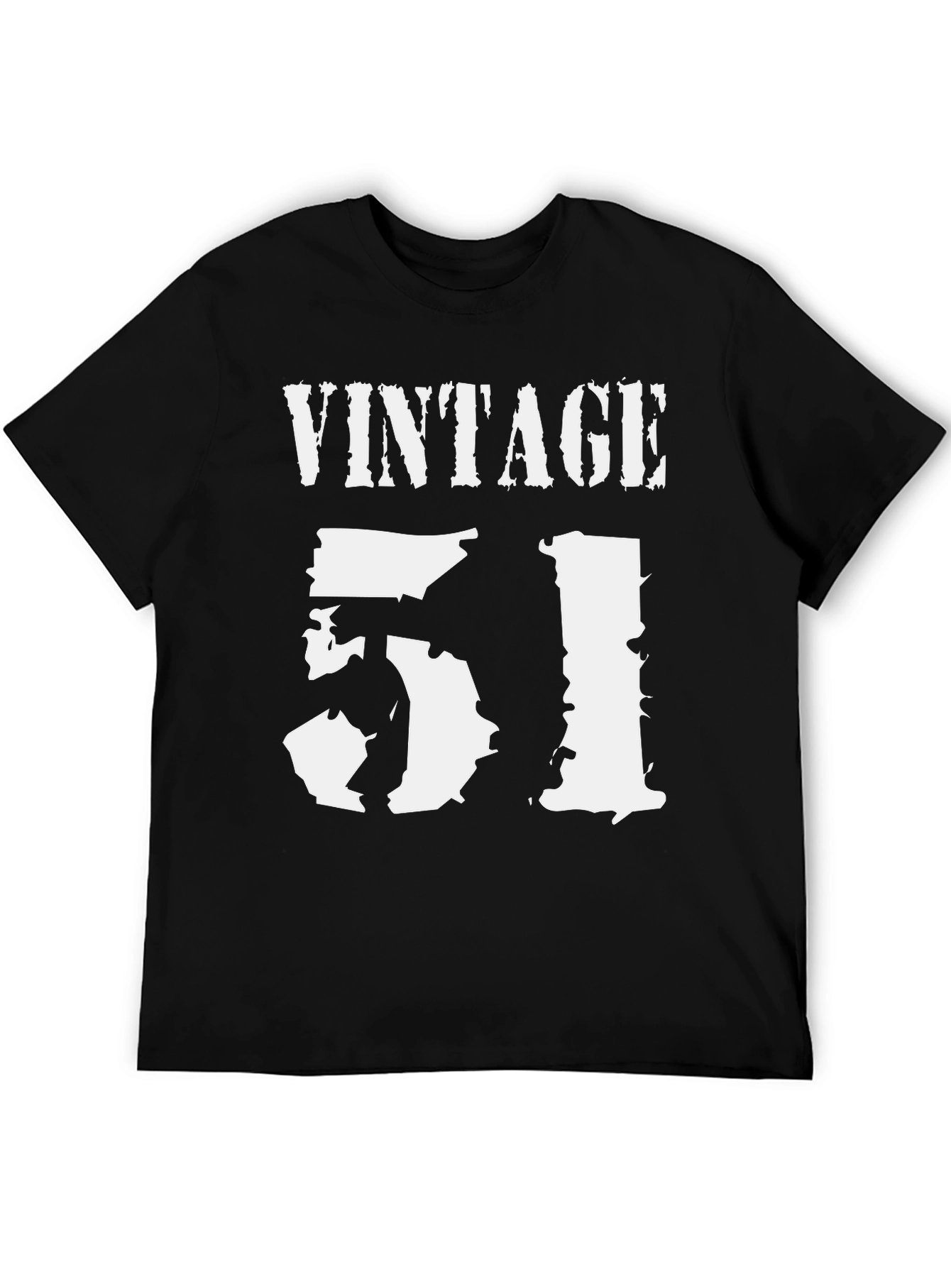 Black Vintage 51 T-Shirt - Birthday Gift view 5