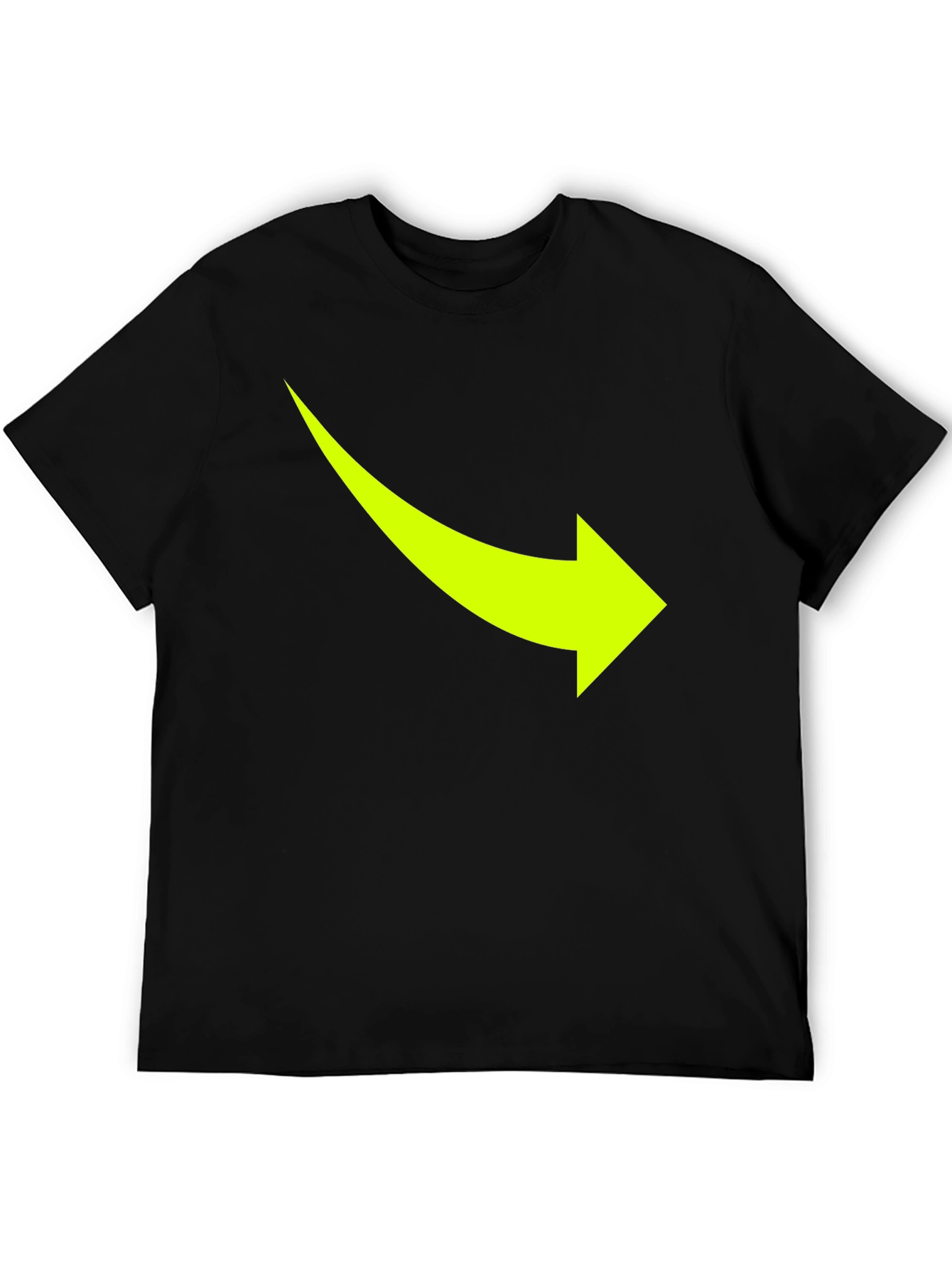 Black Arrow Graphic Tee - Casual Black T-Shirt view 5