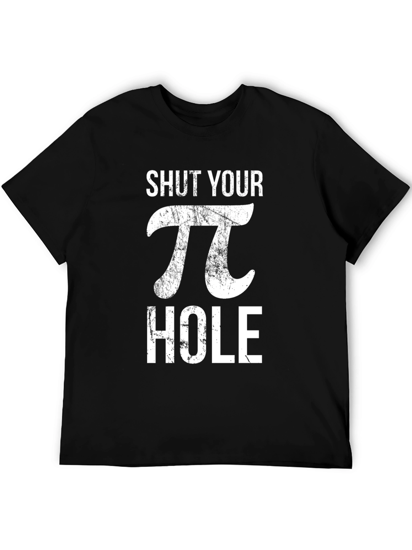 Black Shut Your Pi Hole Graphic Tee - Black Cotton T-Shirt view 5