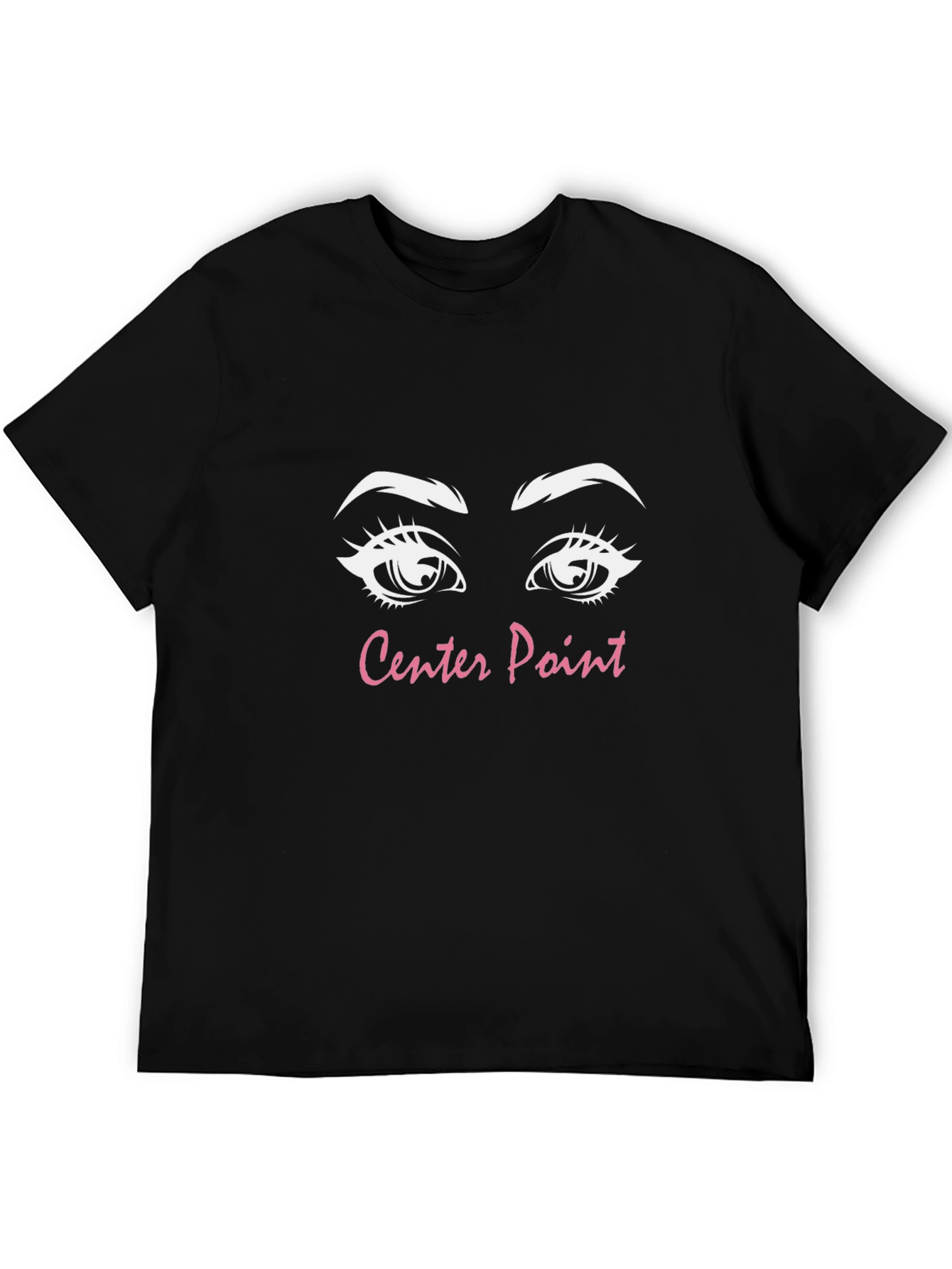 Black Center Point Graphic Tee - Stylish Black T-Shirt view 5