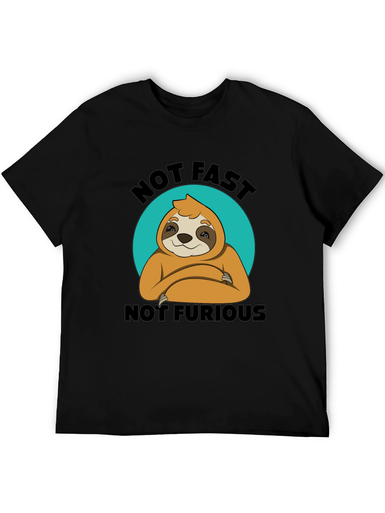 Black Not Fast Not Furious Sloth T-Shirt Funny view 5