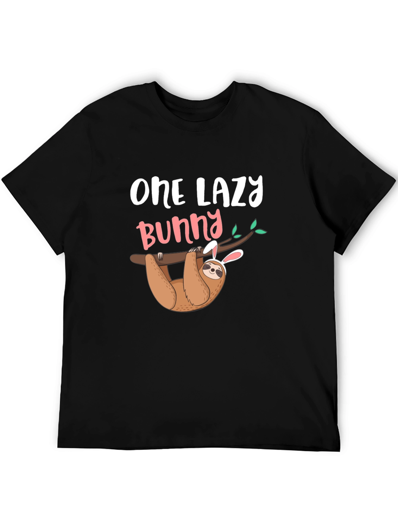Black One Lazy Bunny Sloth Graphic Tee view 5