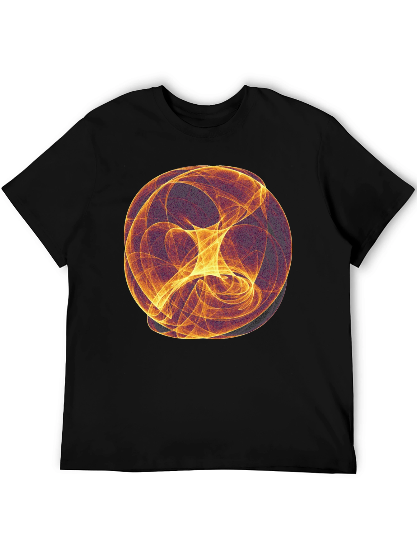 Black Abstract Sphere Graphic Black T-Shirt view 5