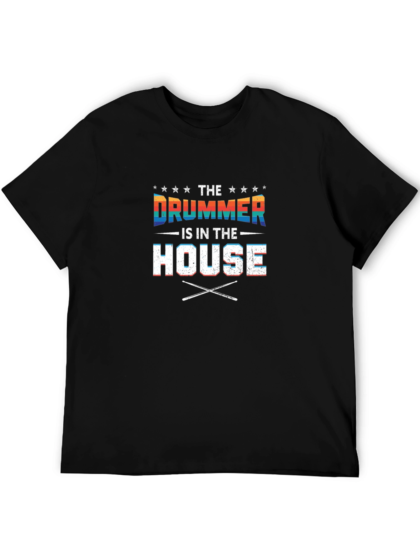 Black The Drummer is in the House T-Shirt view 5