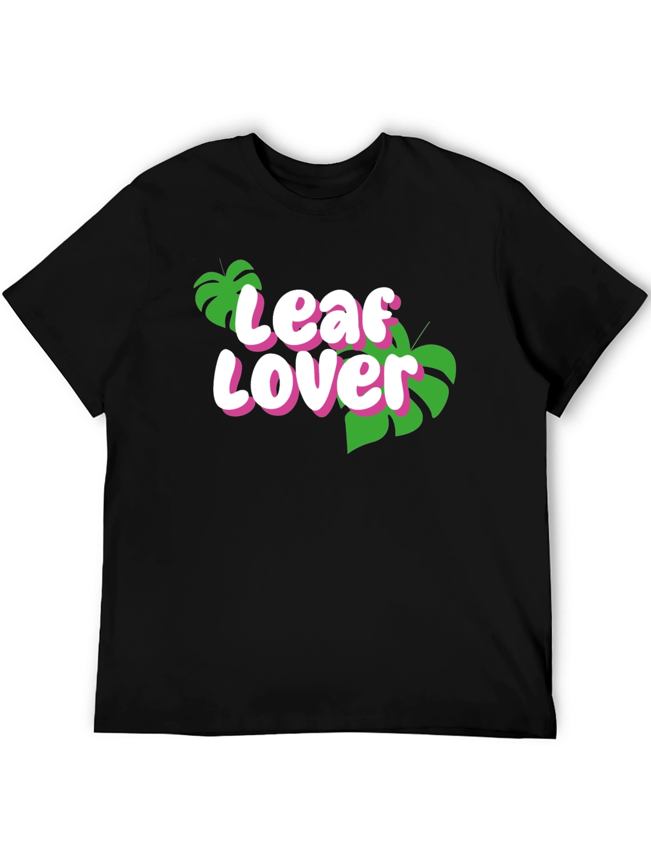 Black Leaf Lover Graphic T-Shirt - Nature Enthusiast Tee view 5