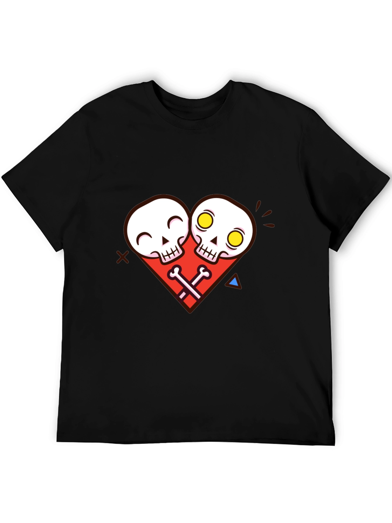 Black Skull Heart Graphic Tee - Unique Edgy Style view 5