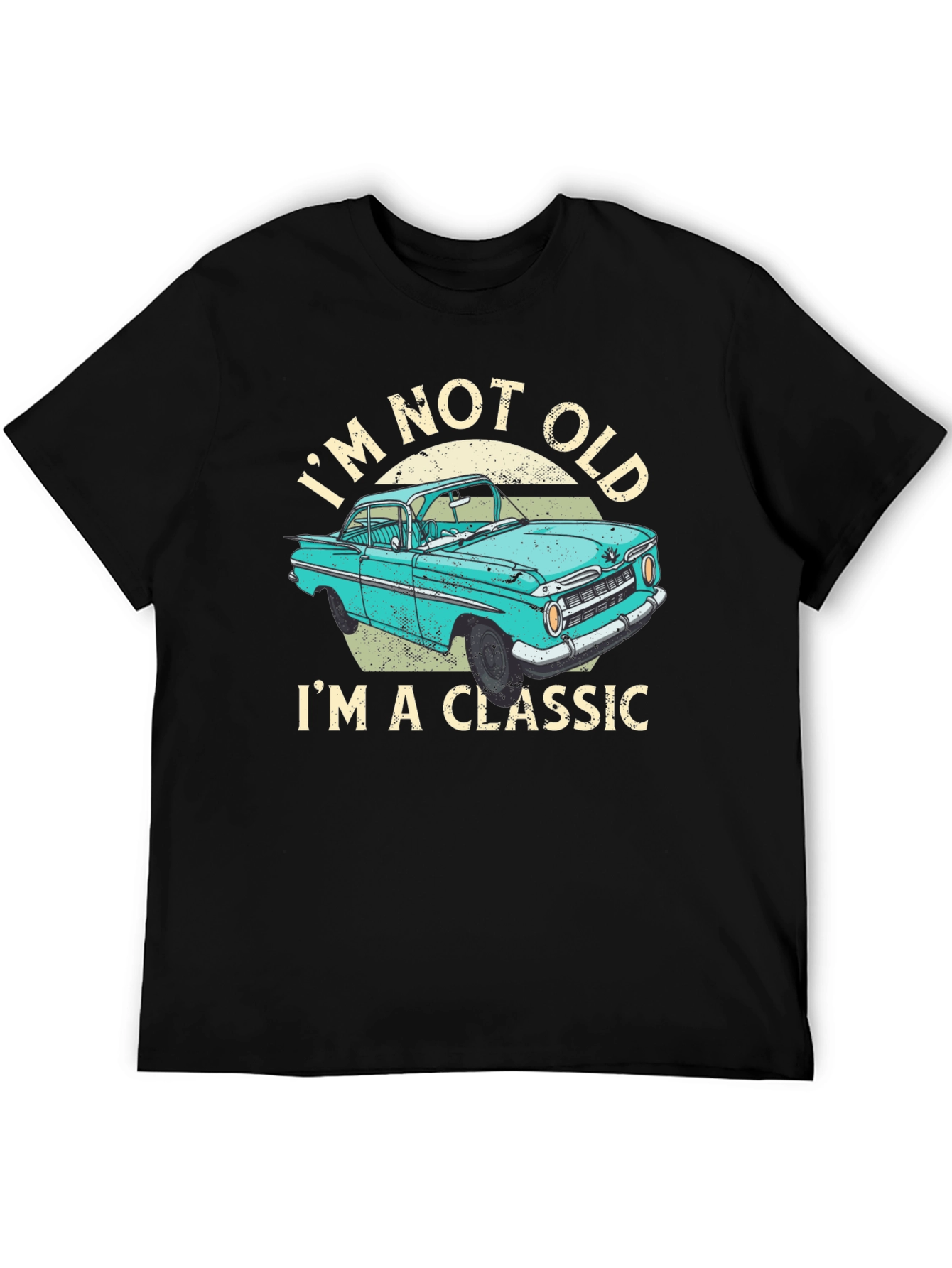 Black Classic Car T-Shirt - I'm Not Old, I'm a Classic! view 5