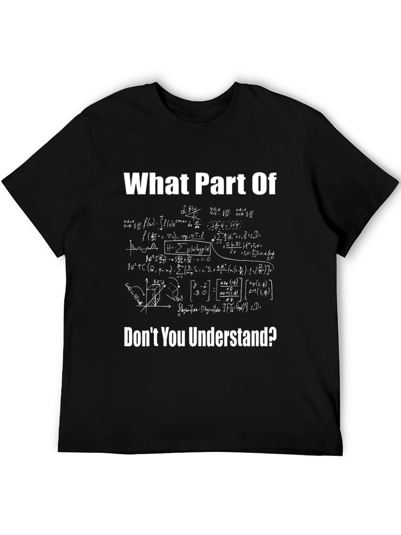 Black Math Equations Graphic T-Shirt - Funny Science Tee view 5