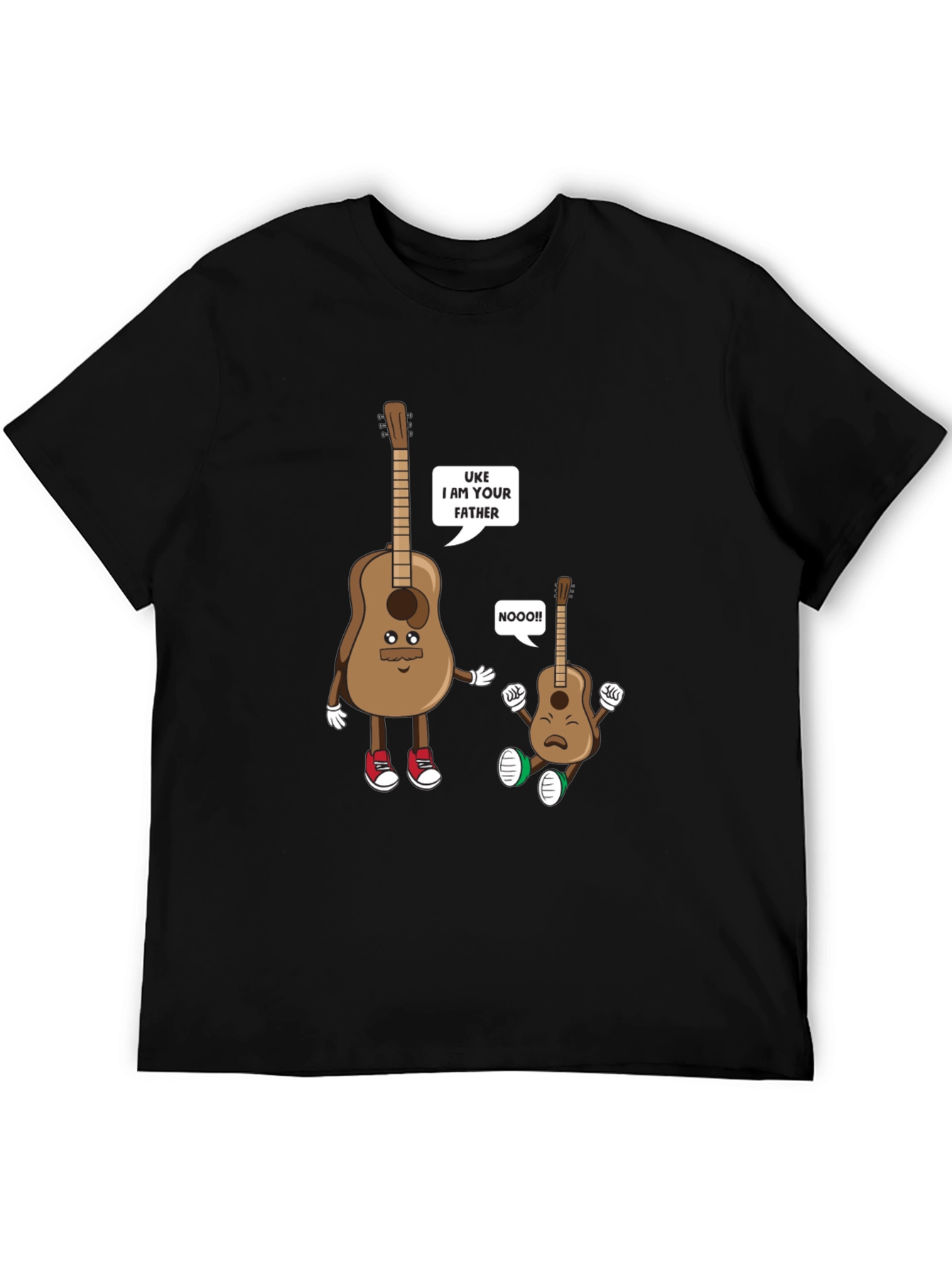 Black Uke I am Your Father T-Shirt Funny Guitar Music Tee view 5