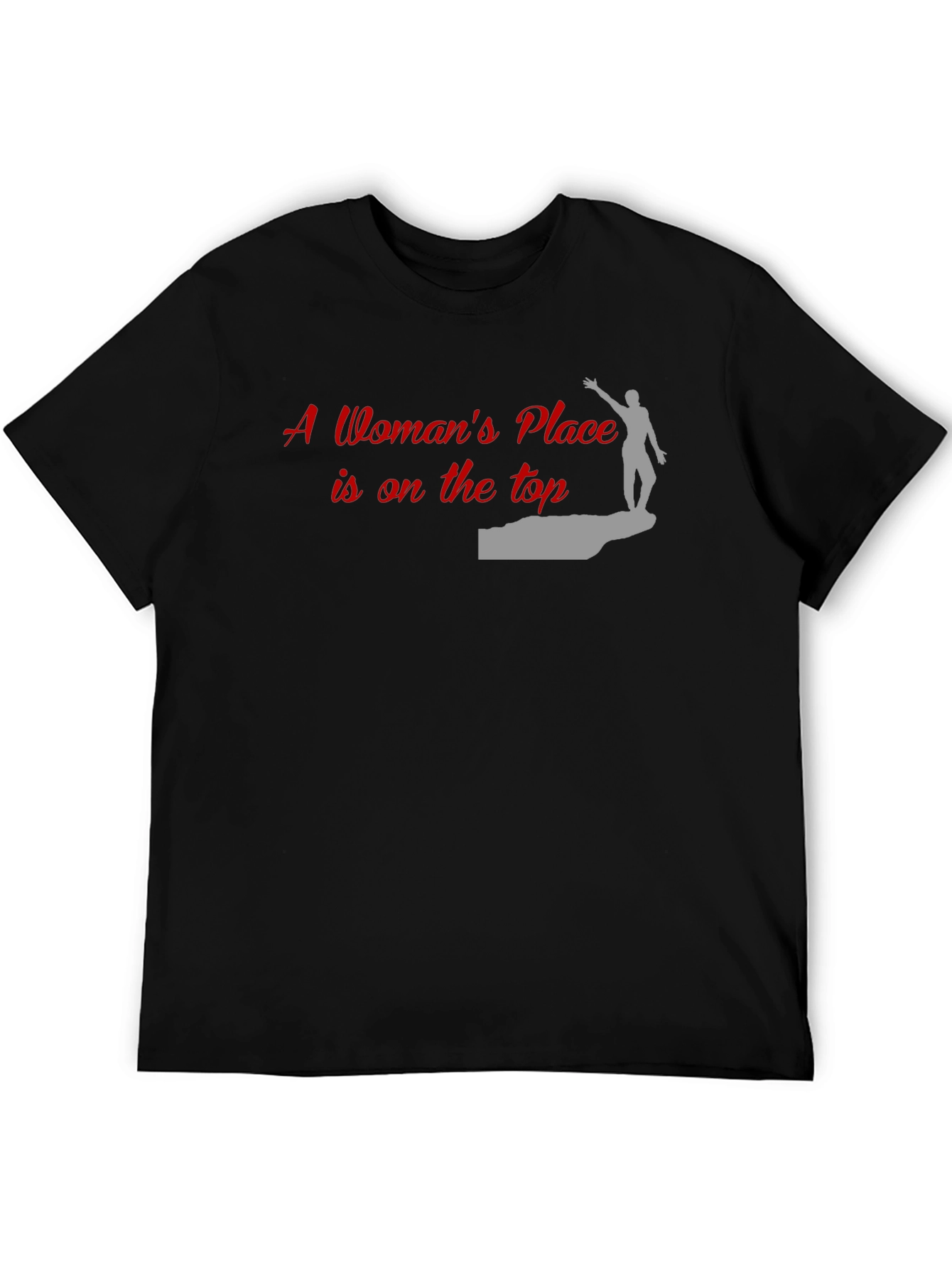 Black Empowered Woman T-Shirt: 'A Woman's Place is on the Top' view 5