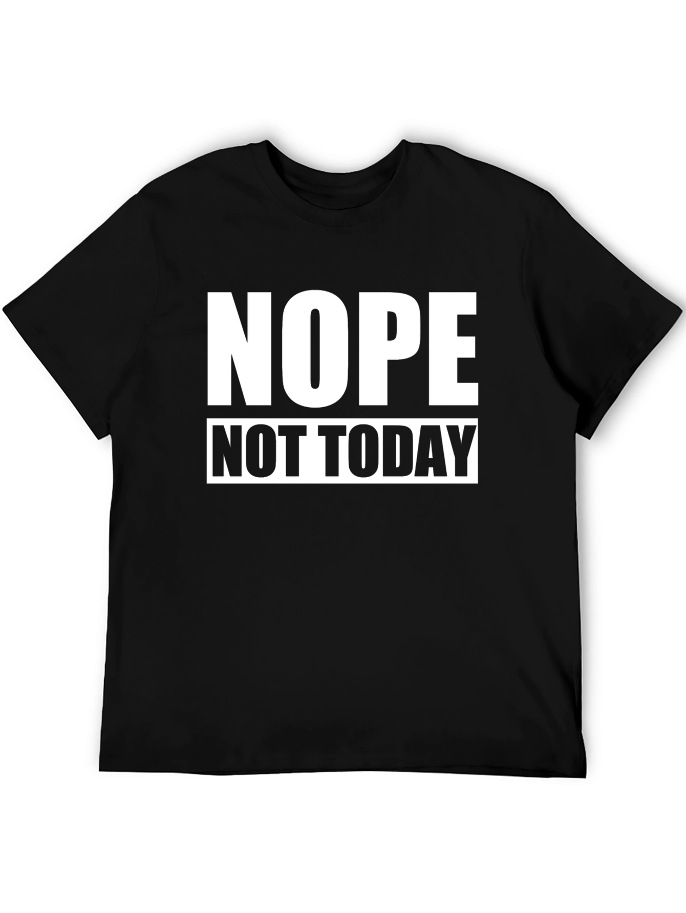 Black Nope Not Today Graphic Tee - Black Cotton Comfort view 5
