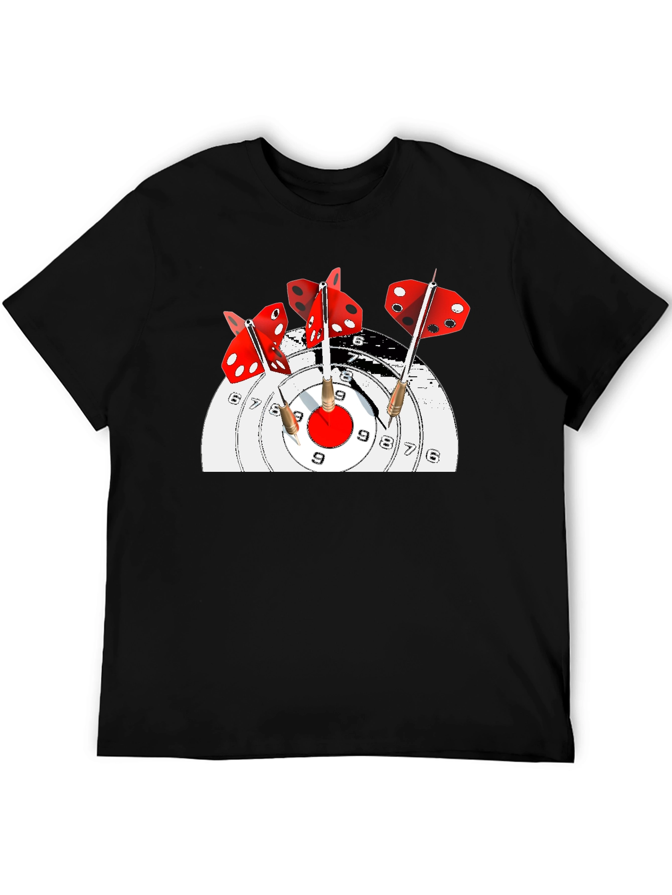 Black Dartboard T-Shirt: Hit the Bullseye in Style! view 5
