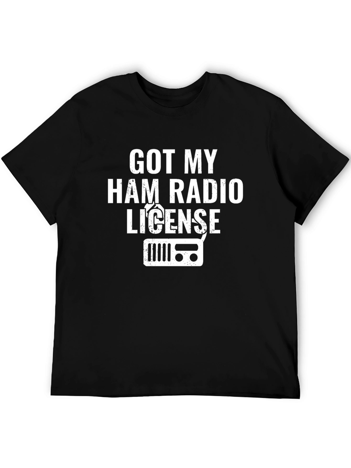 Black Ham Radio License T-Shirt - Operator Gift view 5