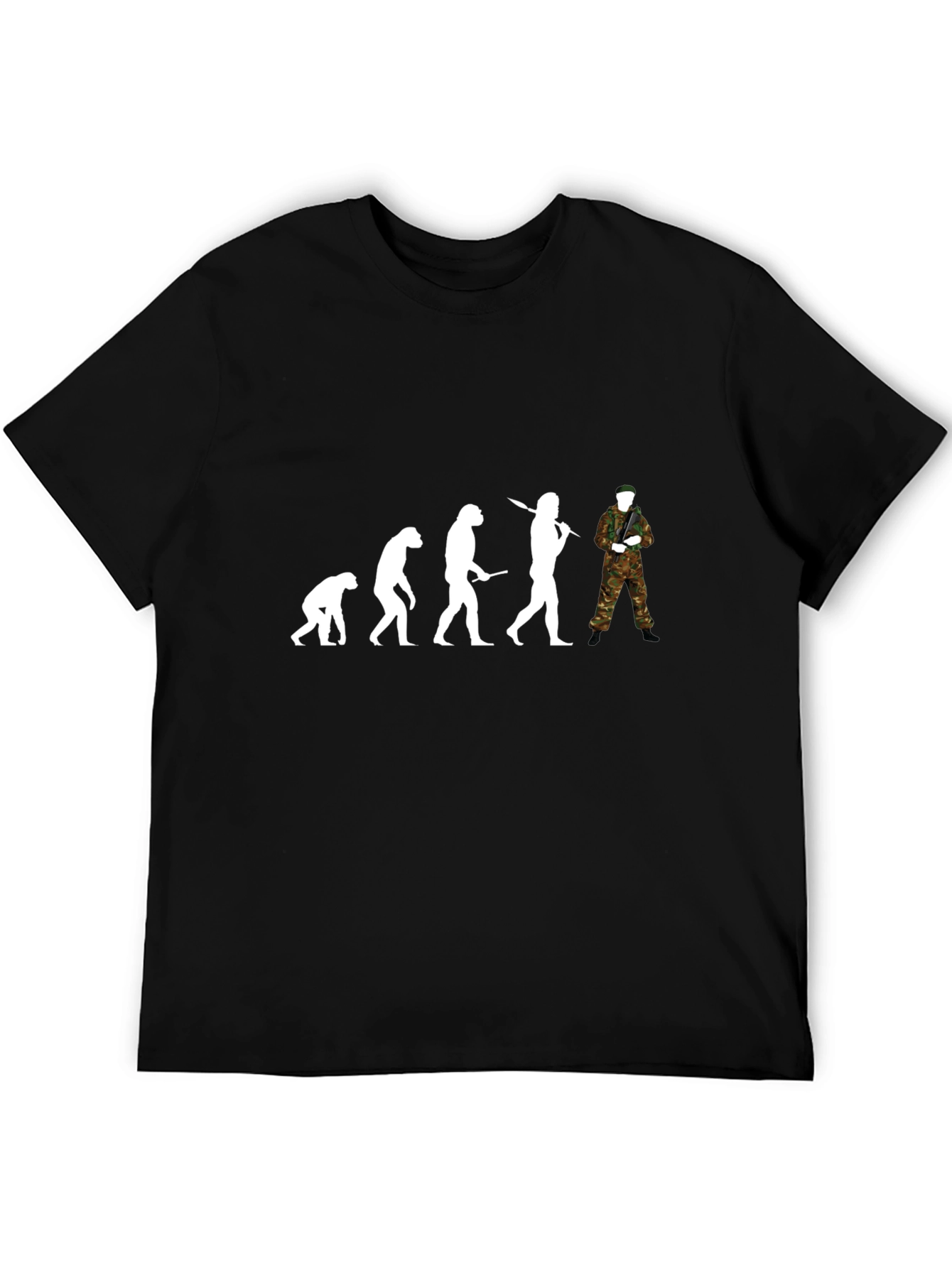 Black Evolution of Soldier Black T-Shirt view 5