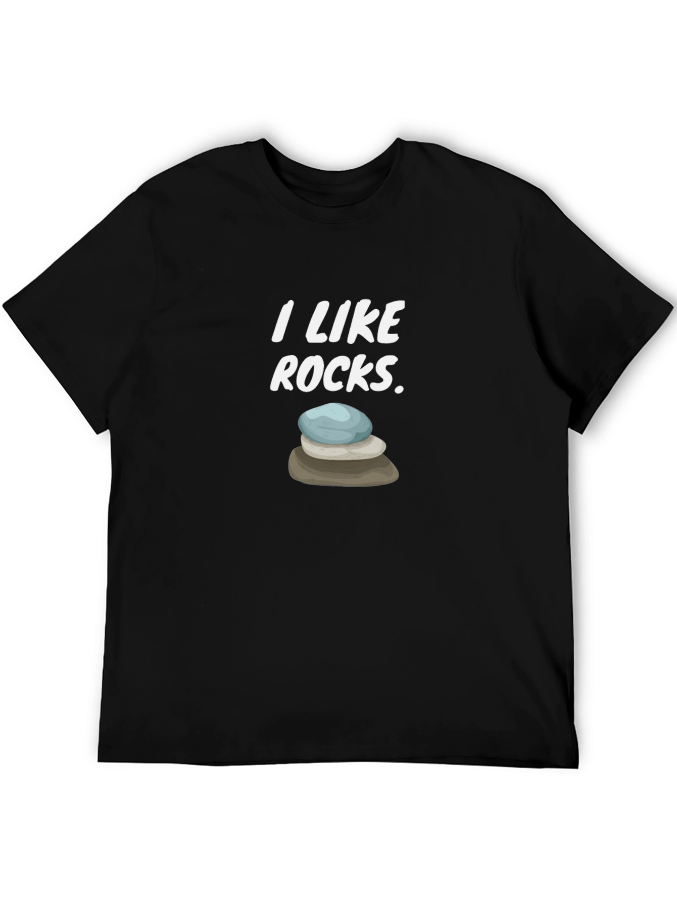 Black I Like Rocks T-Shirt view 5