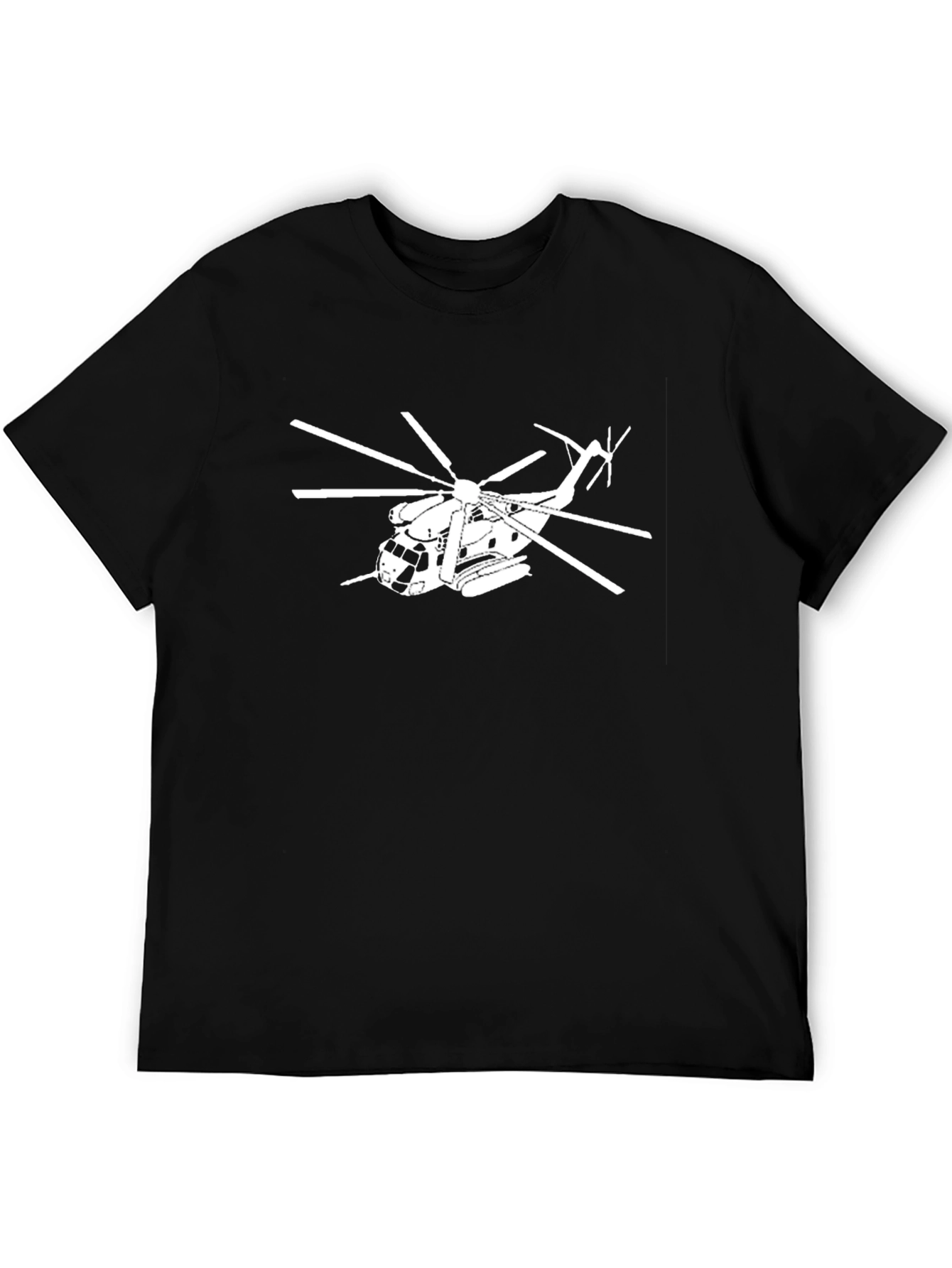 Black Helicopter Graphic Tee - Cool Design Shirt view 5