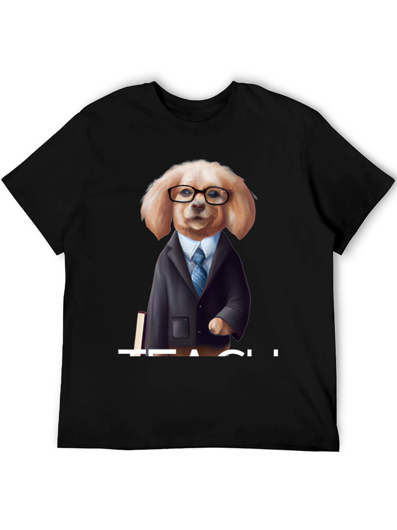 Black Teacher Dog Graphic T-Shirt view 5