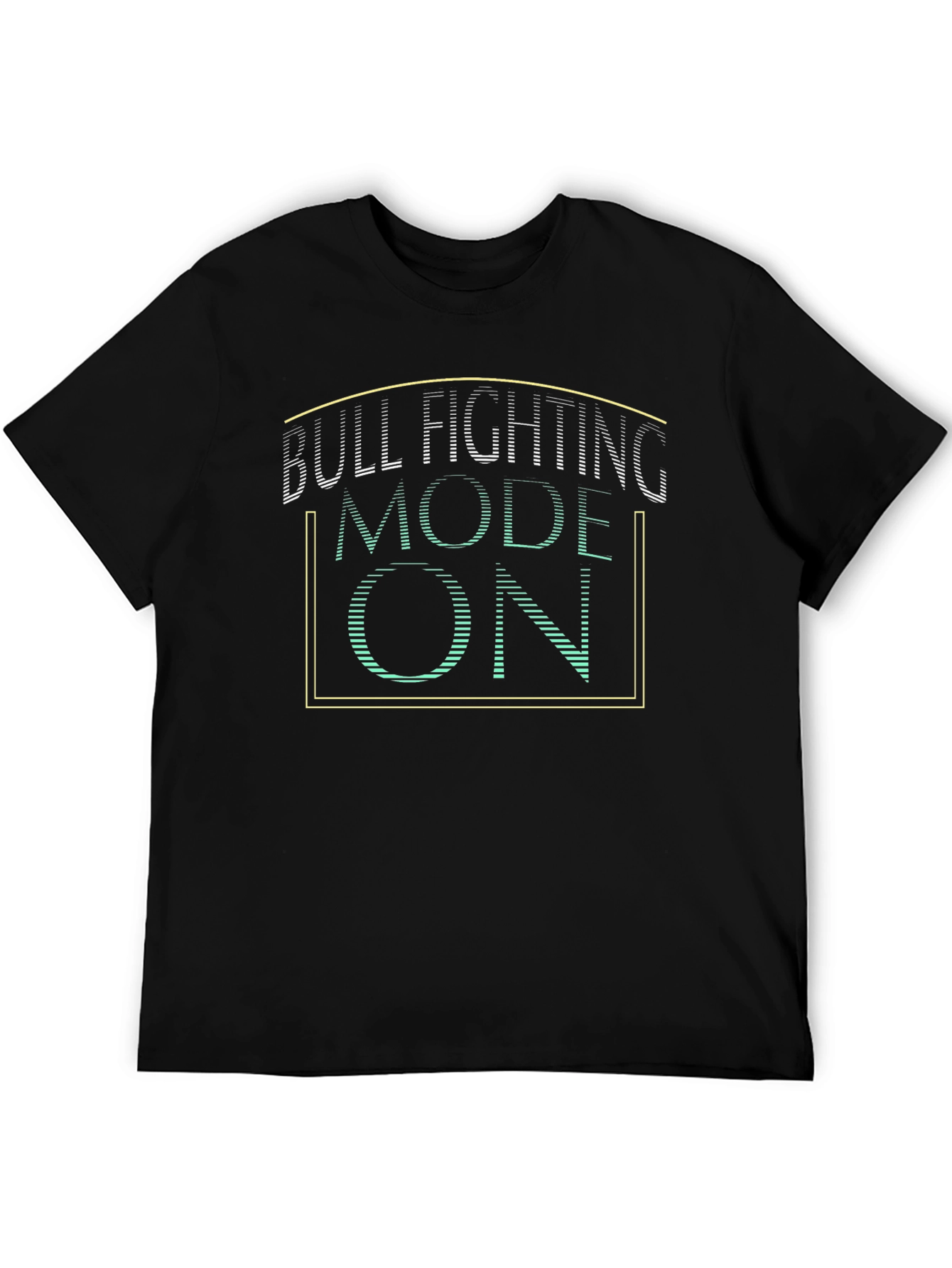 Black Bull Fighting Mode On Graphic Tee - Black view 5