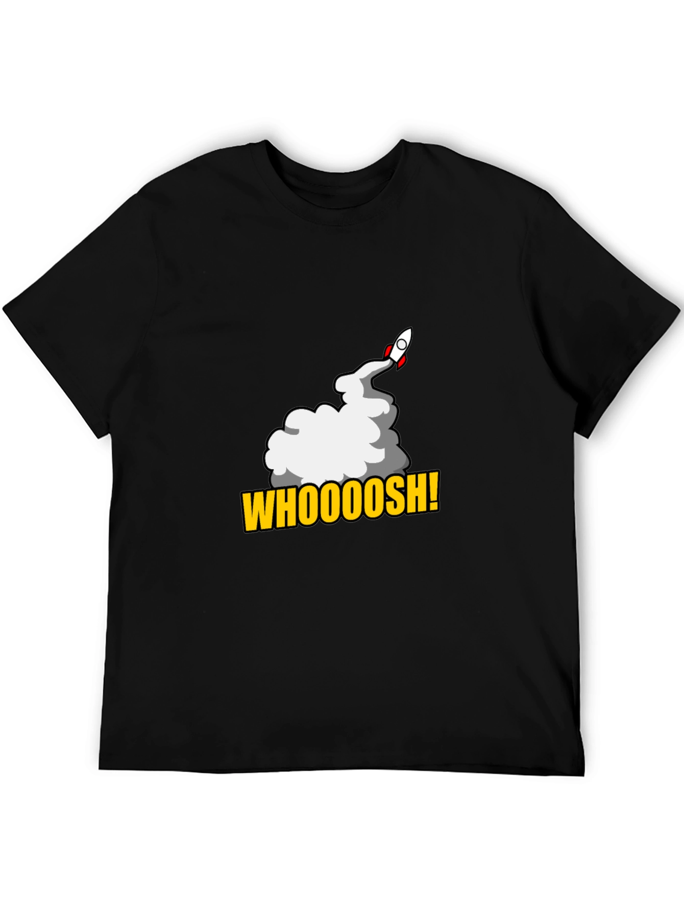 Black Whoooosh! Rocket Launch T-Shirt - Black, Graphic Tee view 5