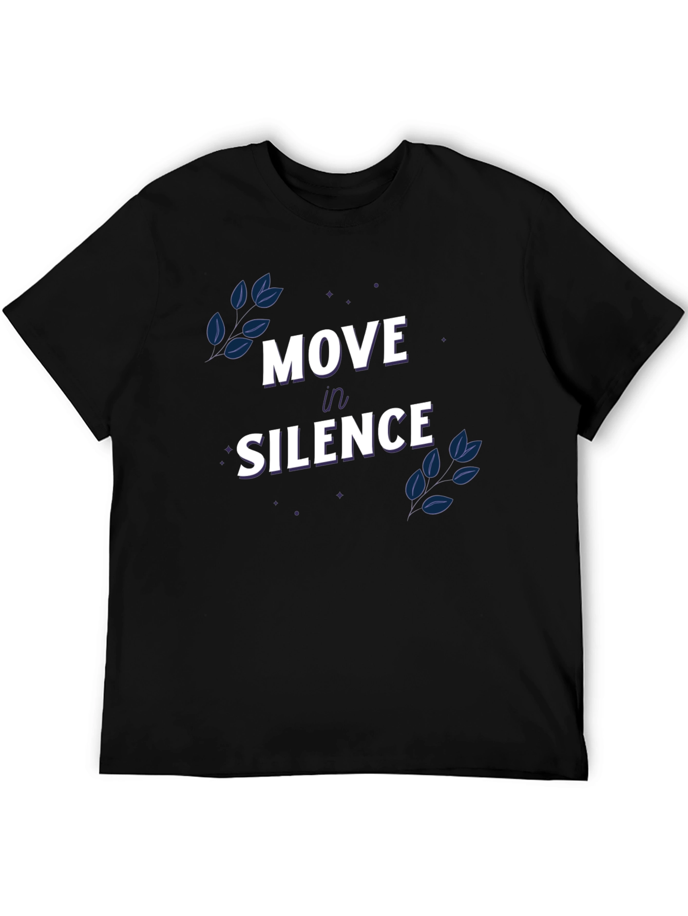 Black Move in Silence Graphic T-Shirt view 5