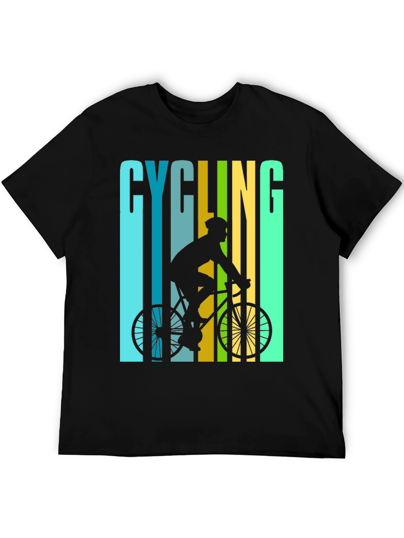 Black Cycling Graphic T-Shirt - Ride in Style view 5