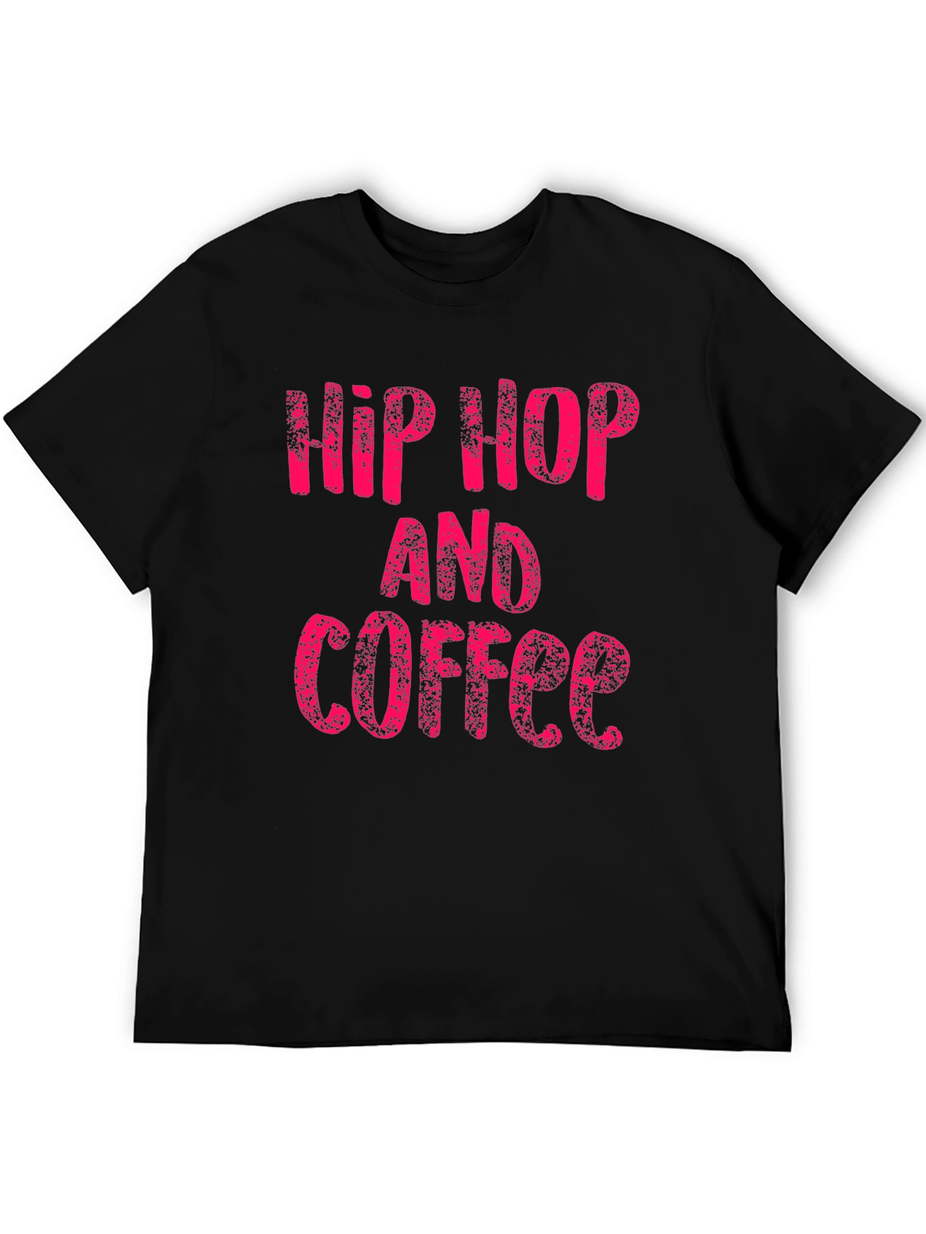 Black Hip Hop and Coffee Graphic T-Shirt view 5