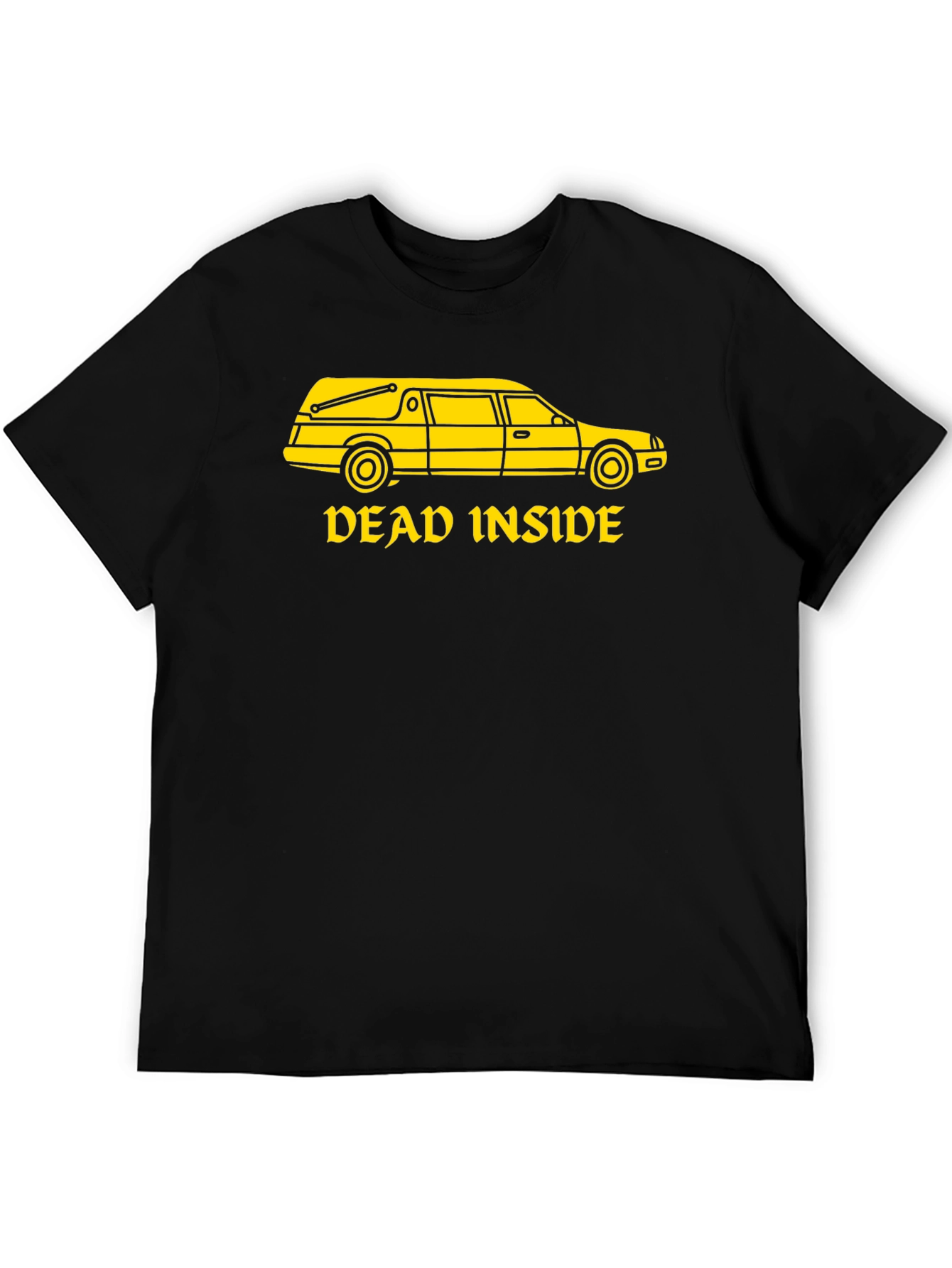 Black Dead Inside Hearse T-Shirt - Dark Humor view 5